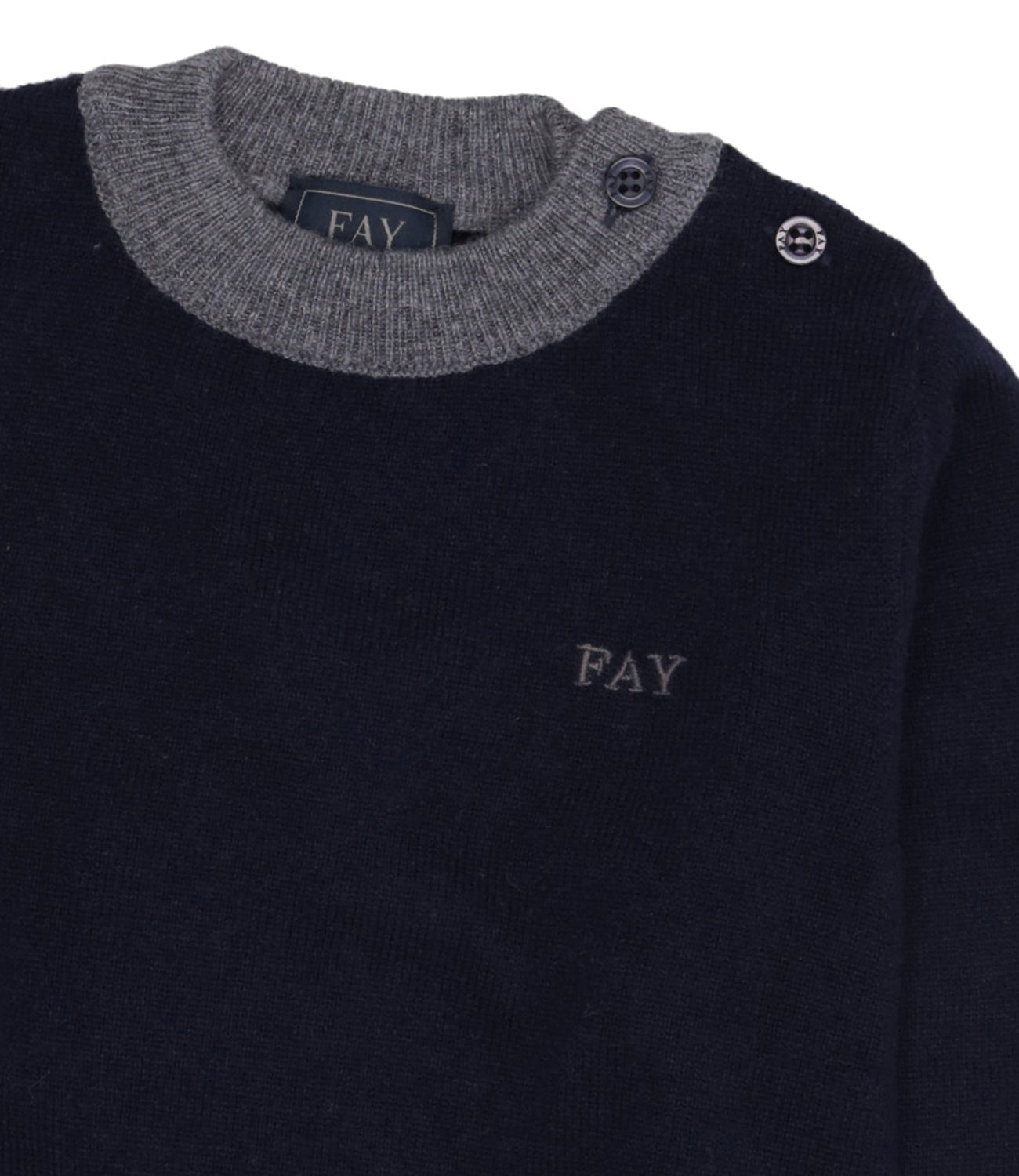 Fay Junior | Blue and Grey Sweater