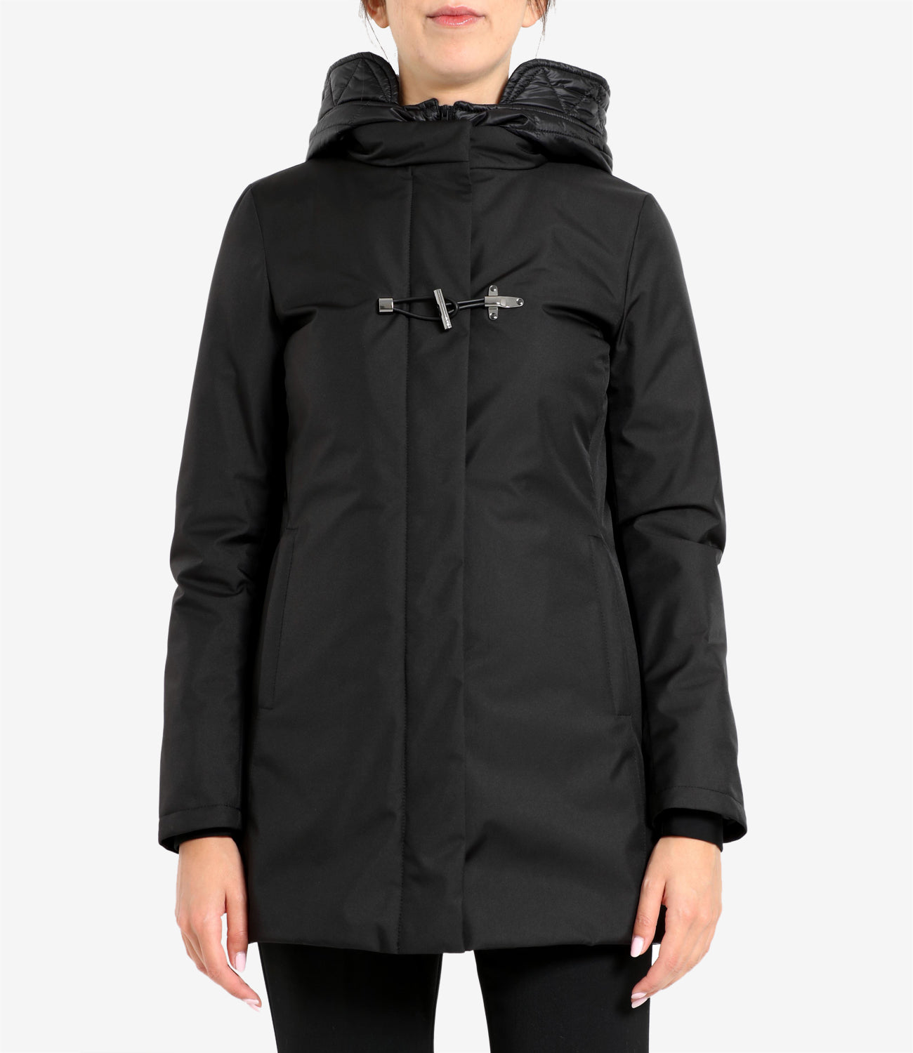 Fay | Toggle Coat Black