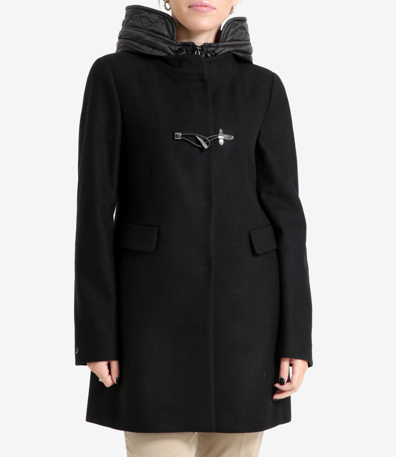 Fay | Toggle Coat Db Front Black