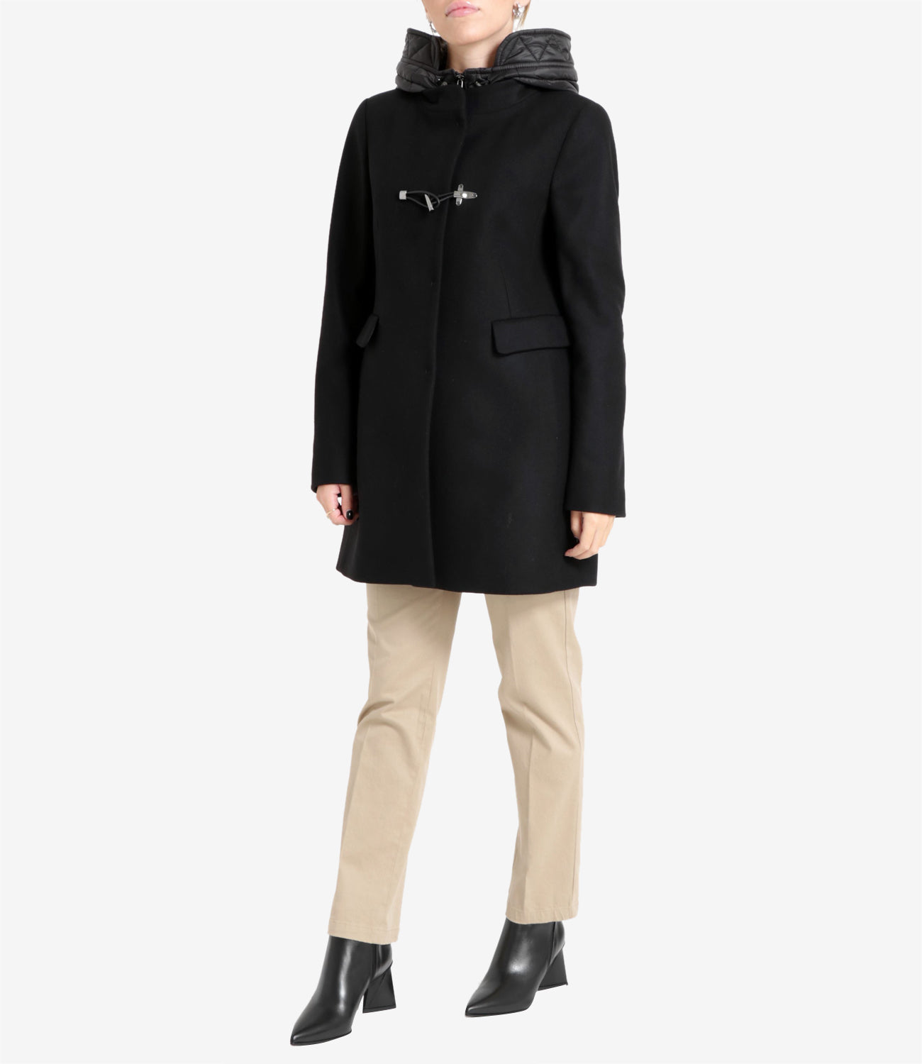 Fay | Toggle Coat Db Front Black