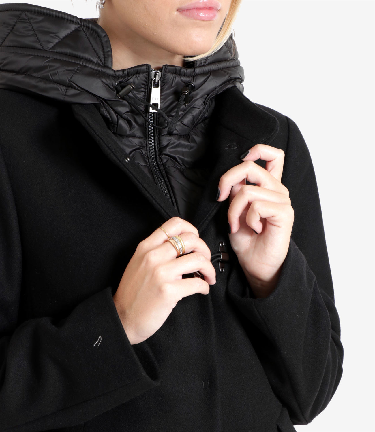 Fay | Toggle Coat Db Front Black