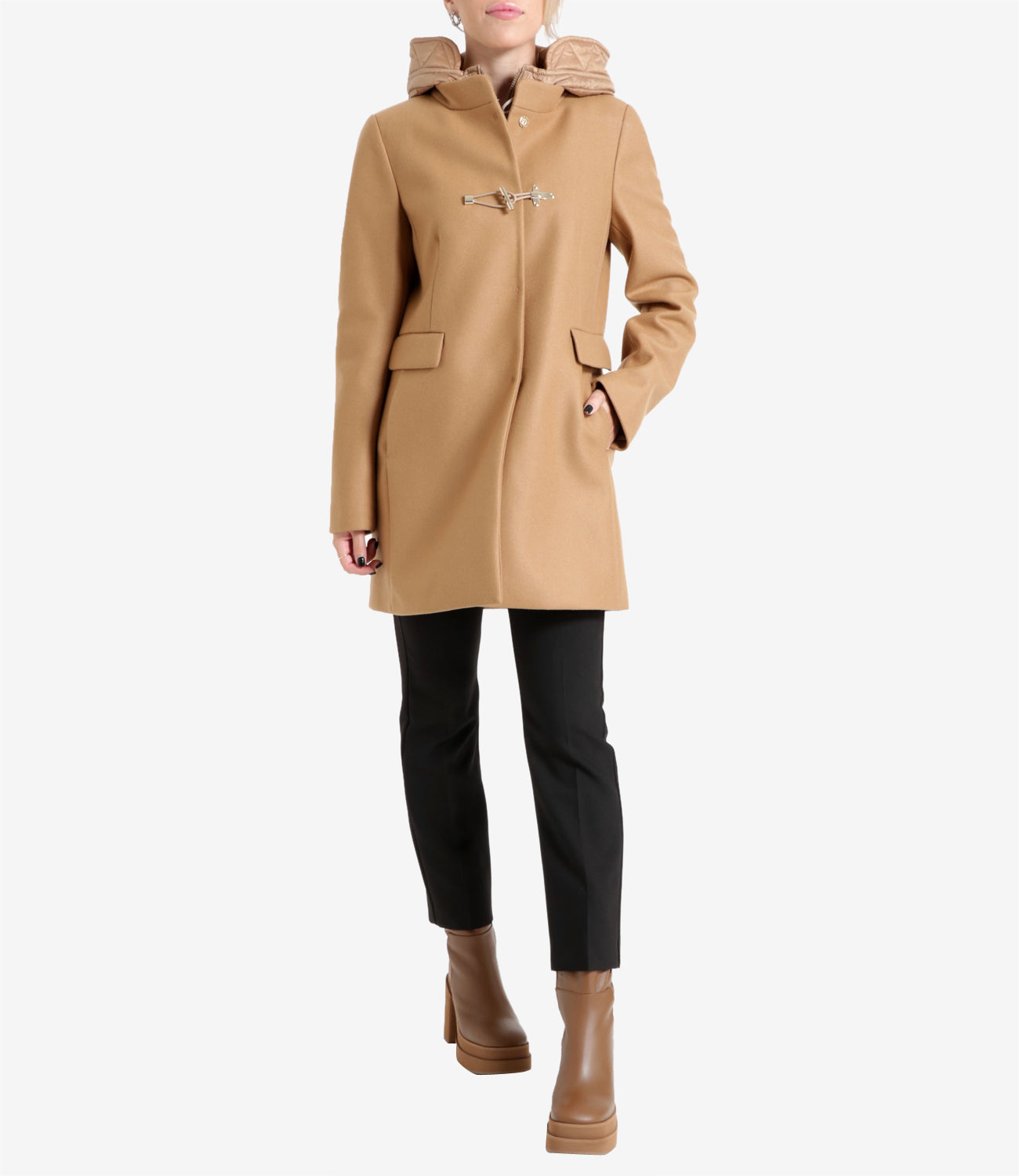 Fay | Toggle Coat Db Front Camel