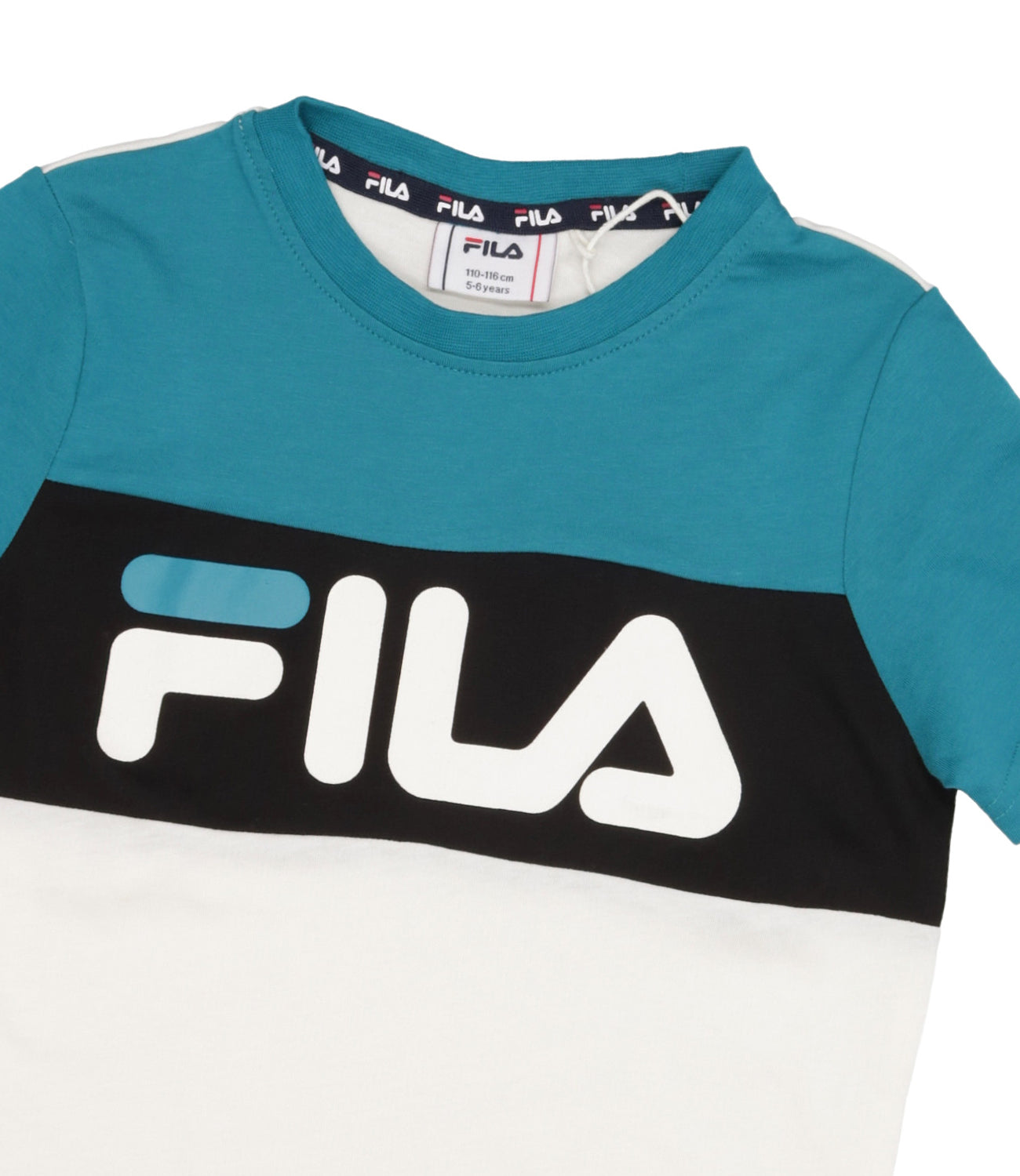 Fila Kids | T-Shirt White and Turquoise