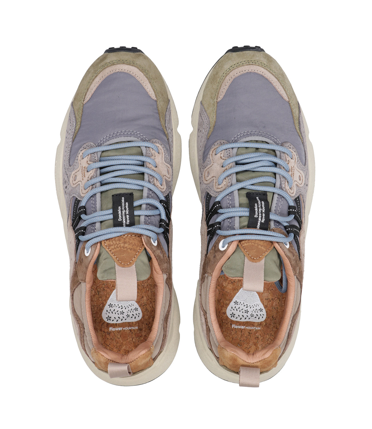 Flower Mountain | Sneakers Yamano 3 Uomo Verde militare Grigio e Marrone