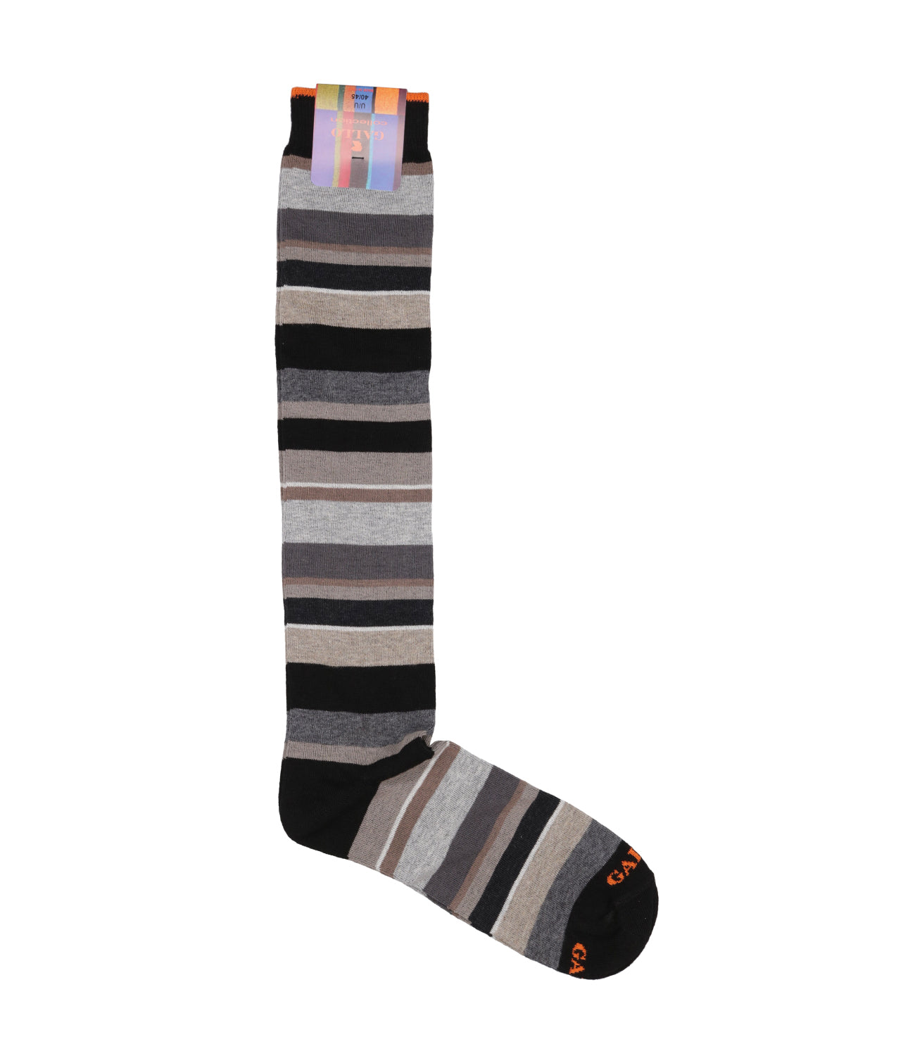 Gallo | Striped Socks Black and Cream