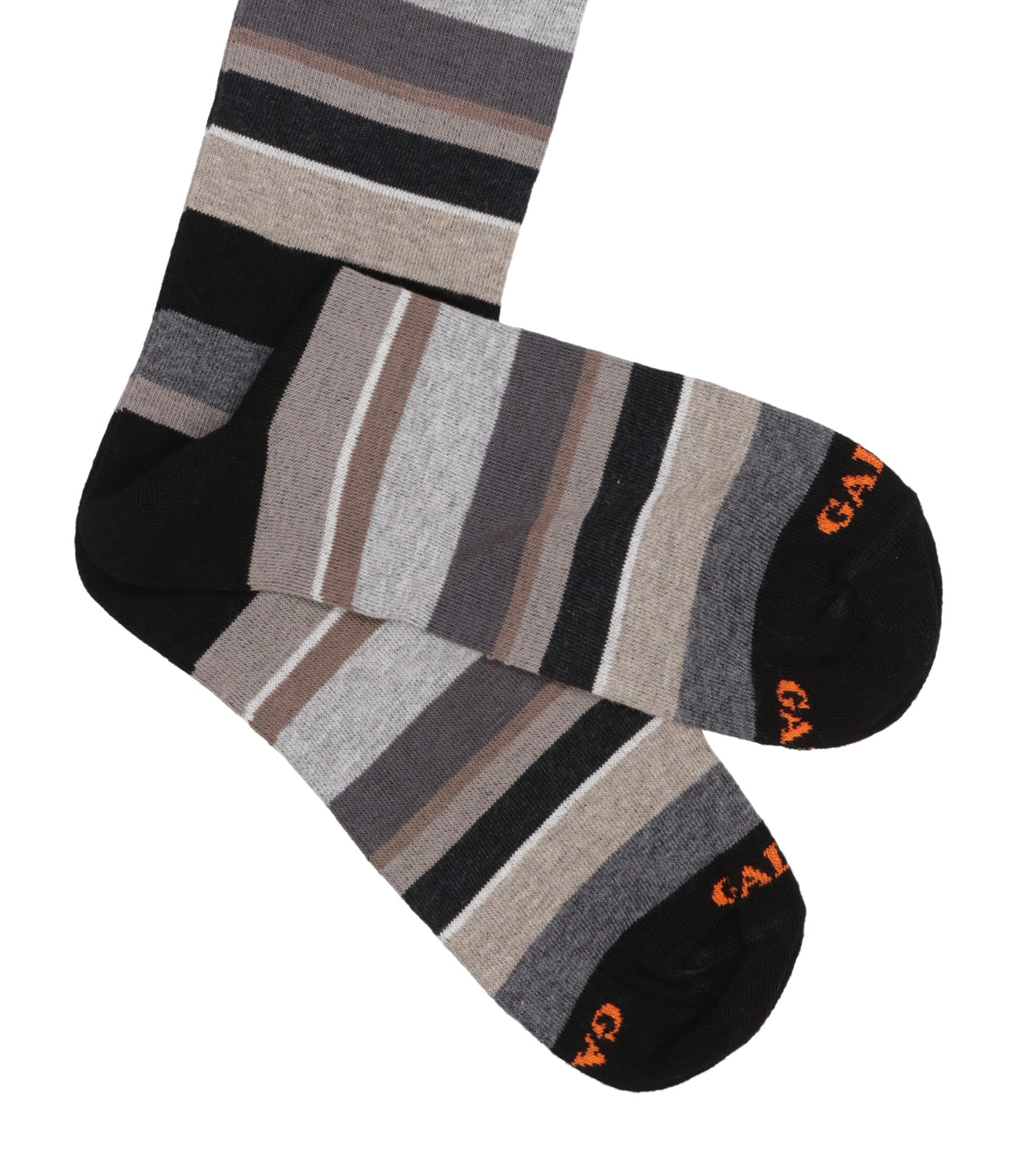 Gallo | Striped Socks Black and Cream