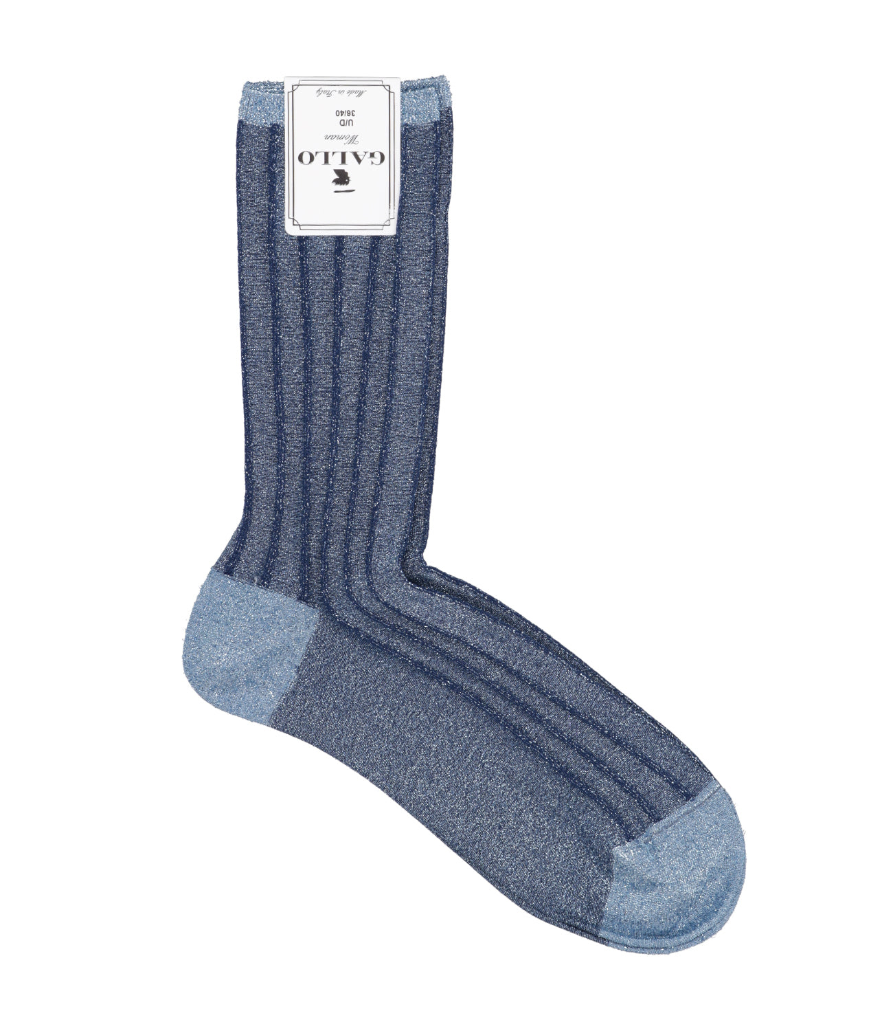 Gallo | Twin Rib Short Socks Powder and Blue