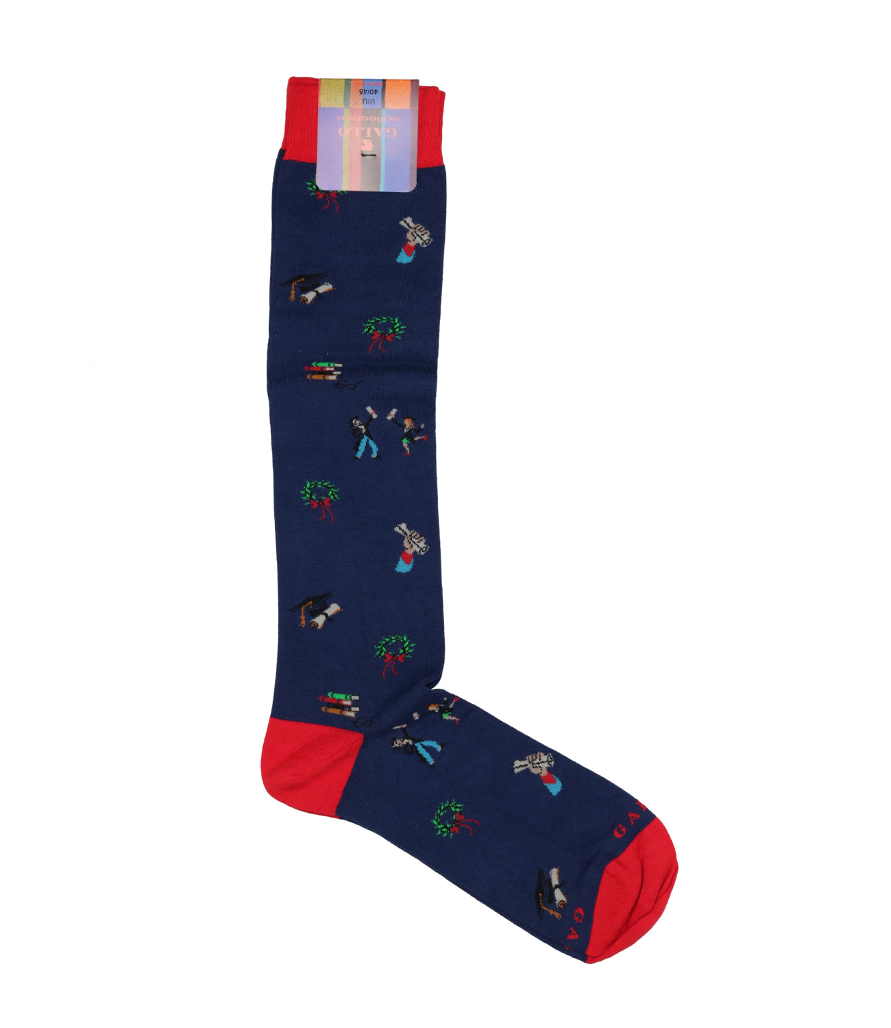 Gallo | Patterned Socks Navy Blue