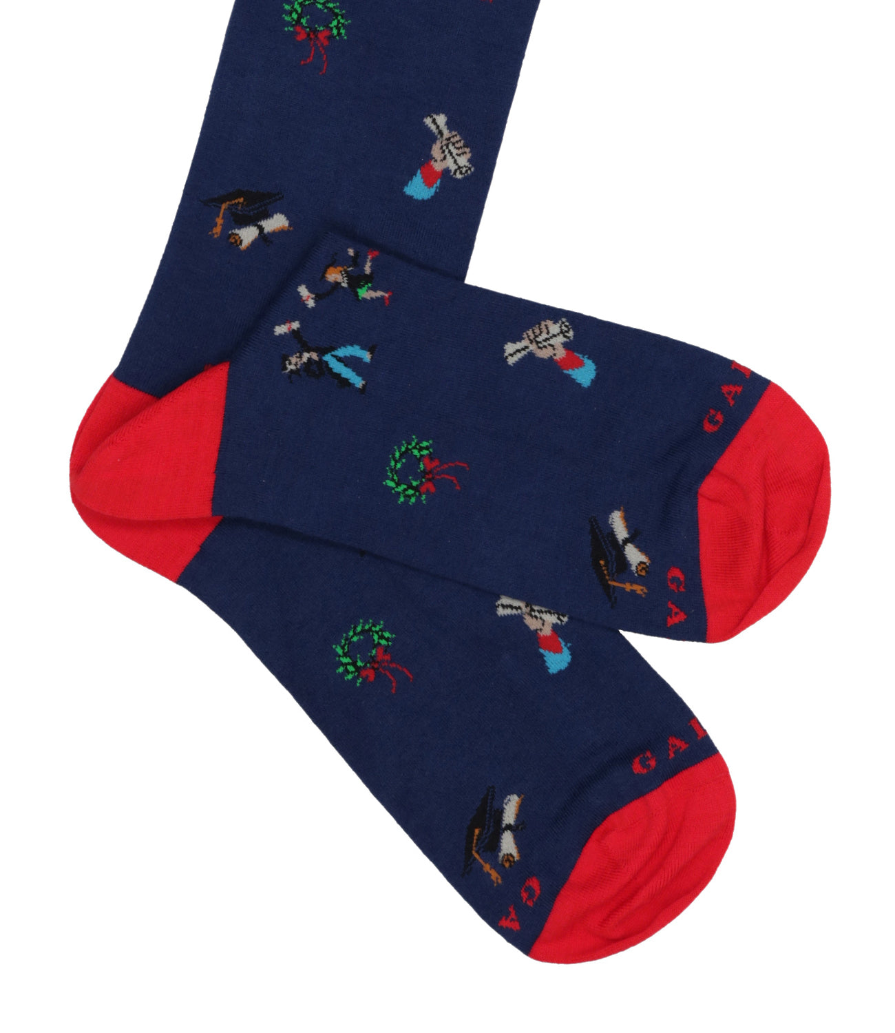 Gallo | Patterned Socks Navy Blue