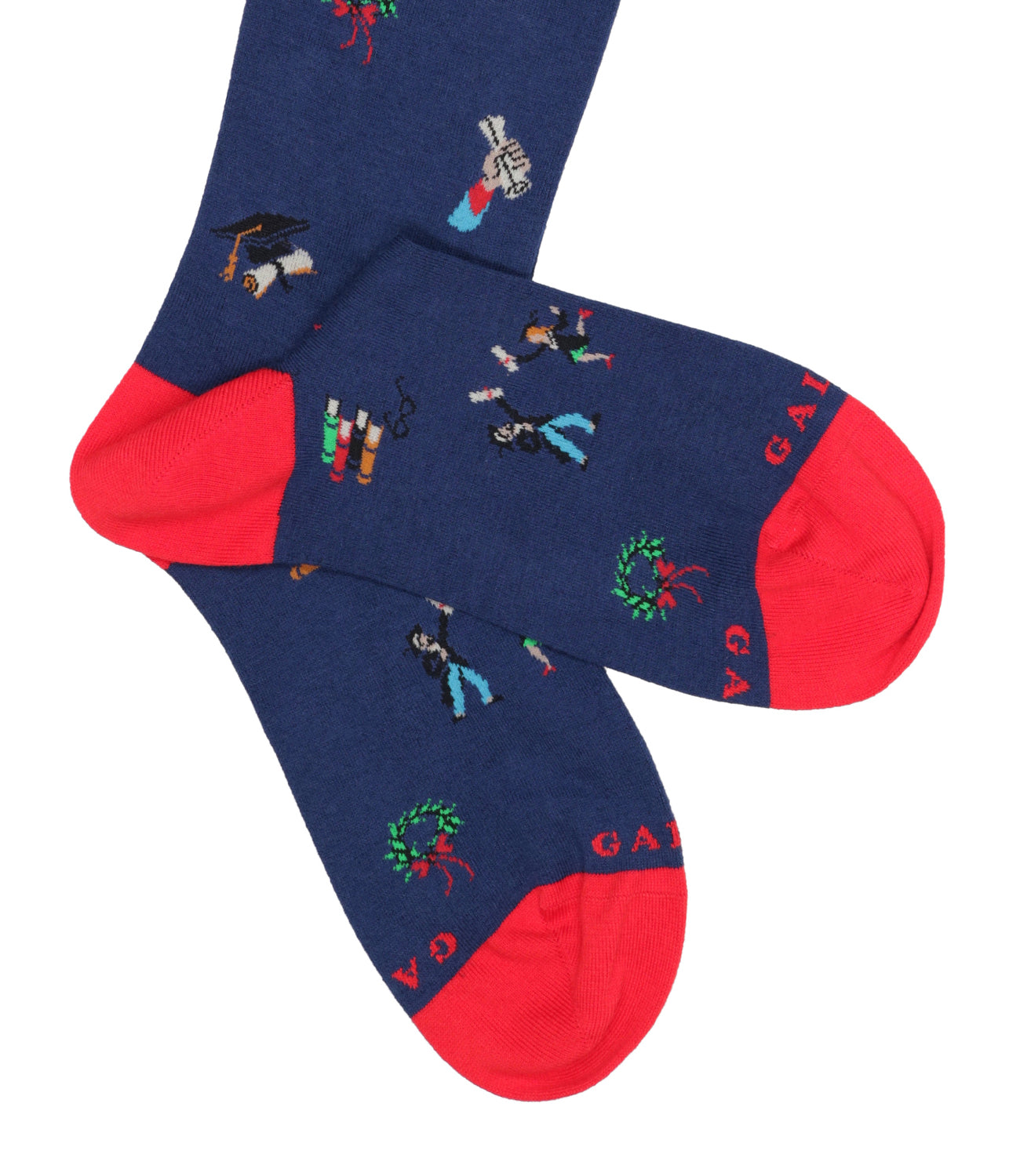 Gallo | Patterned Socks Navy Blue