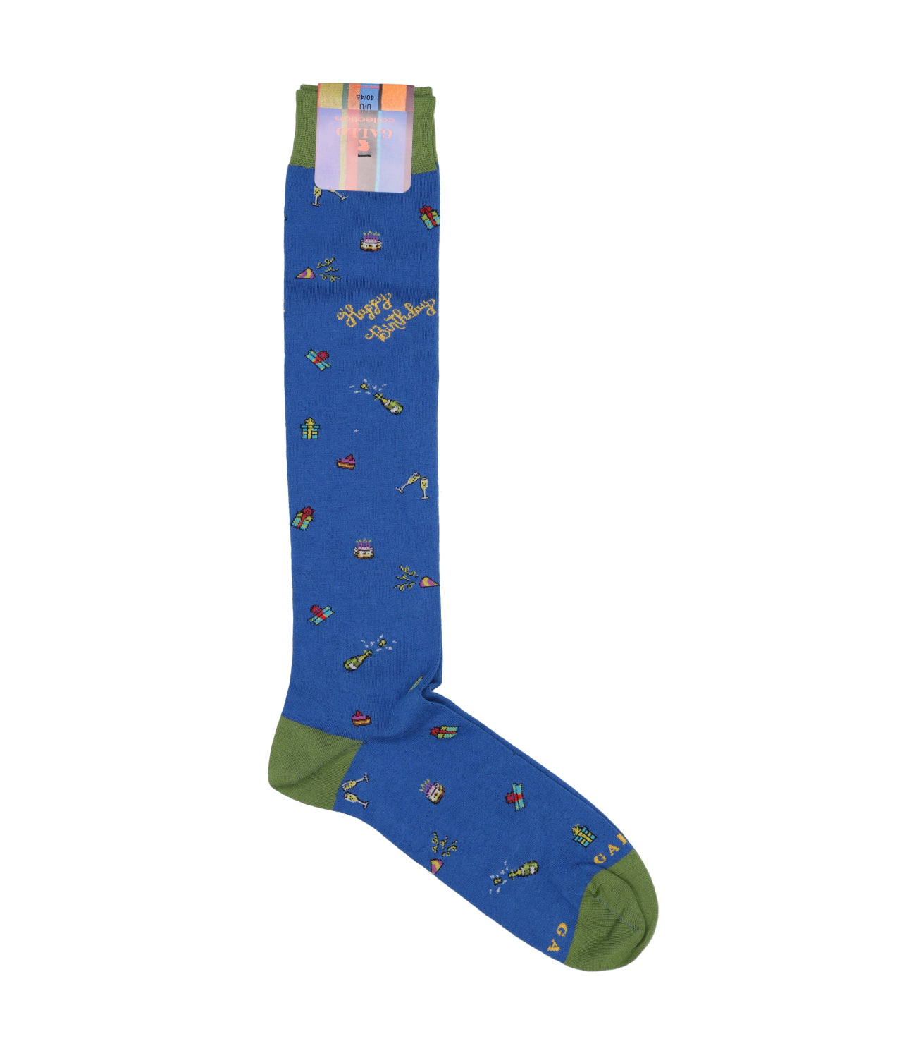 Rooster | Light Blue Patterned Socks