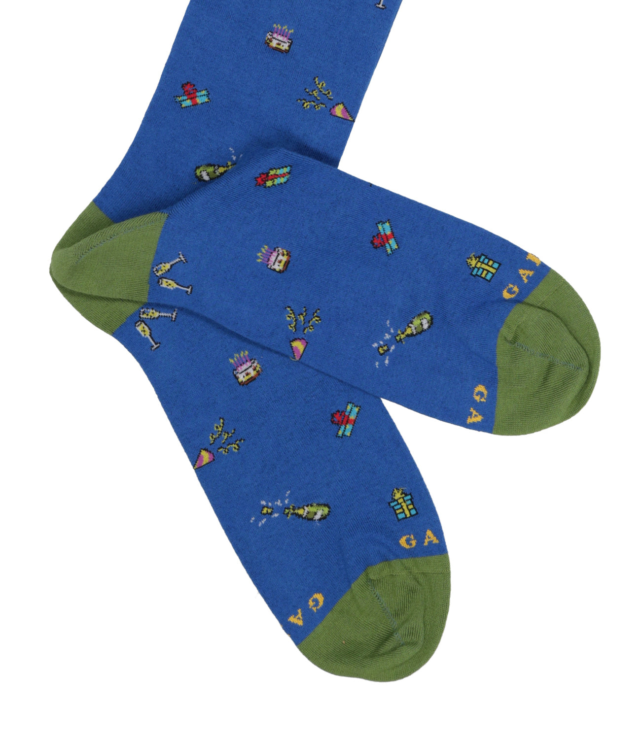 Rooster | Light Blue Patterned Socks