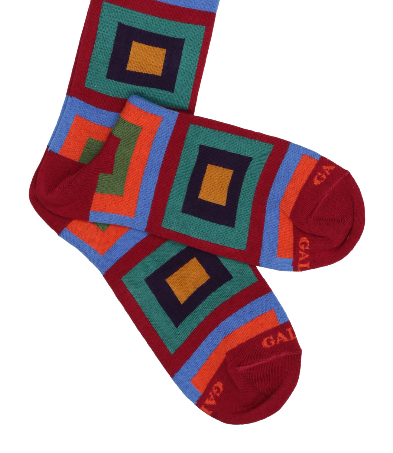 Gallo | Amaranth Square Patterned Socks