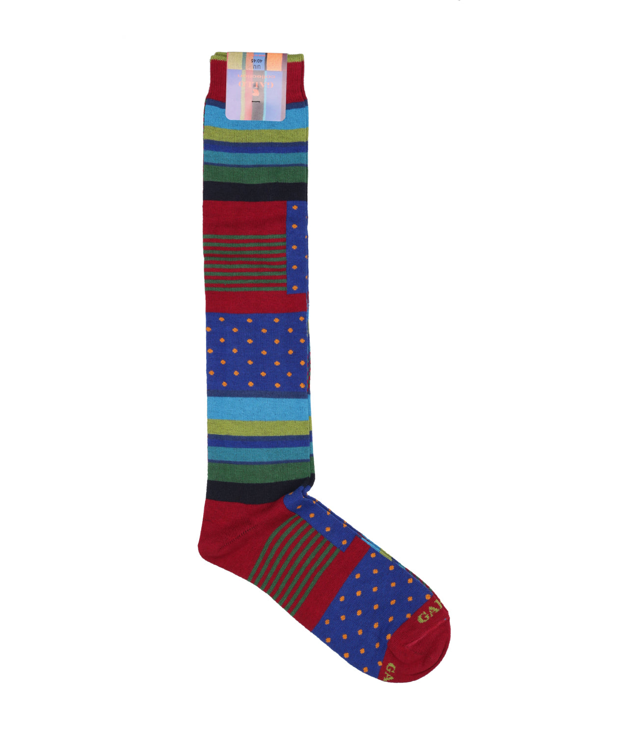 Rooster | Socks Patterned Blocks Amaranth