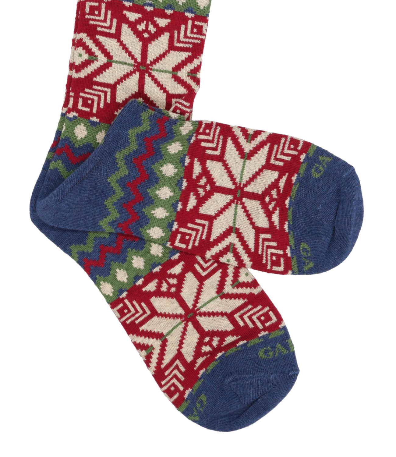 Gallo | Medium Blue and Red Patterned Socks