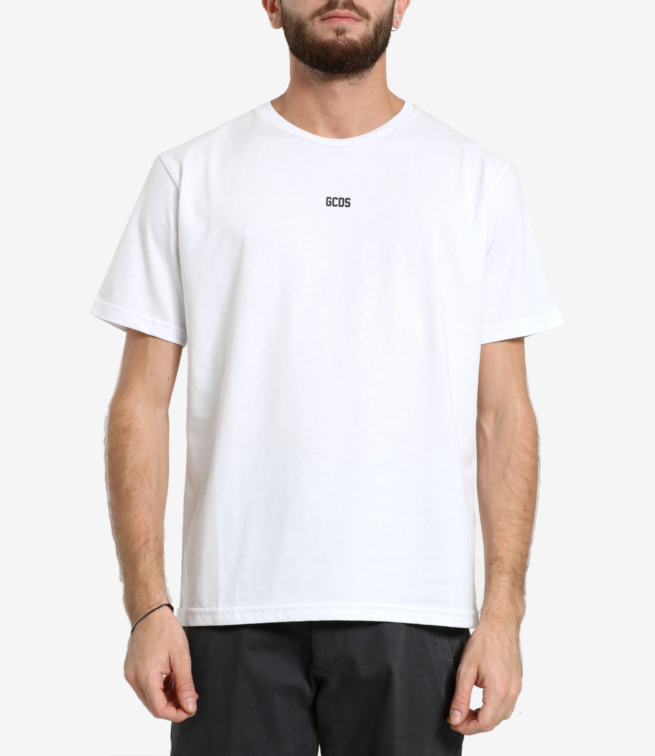 GCDS | T-Shirt Logo Bianco Ottico