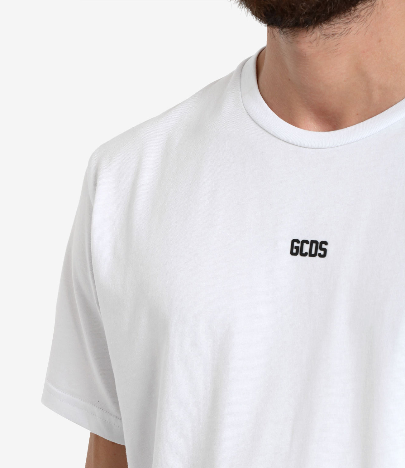 GCDS | T-Shirt Logo Bianco Ottico