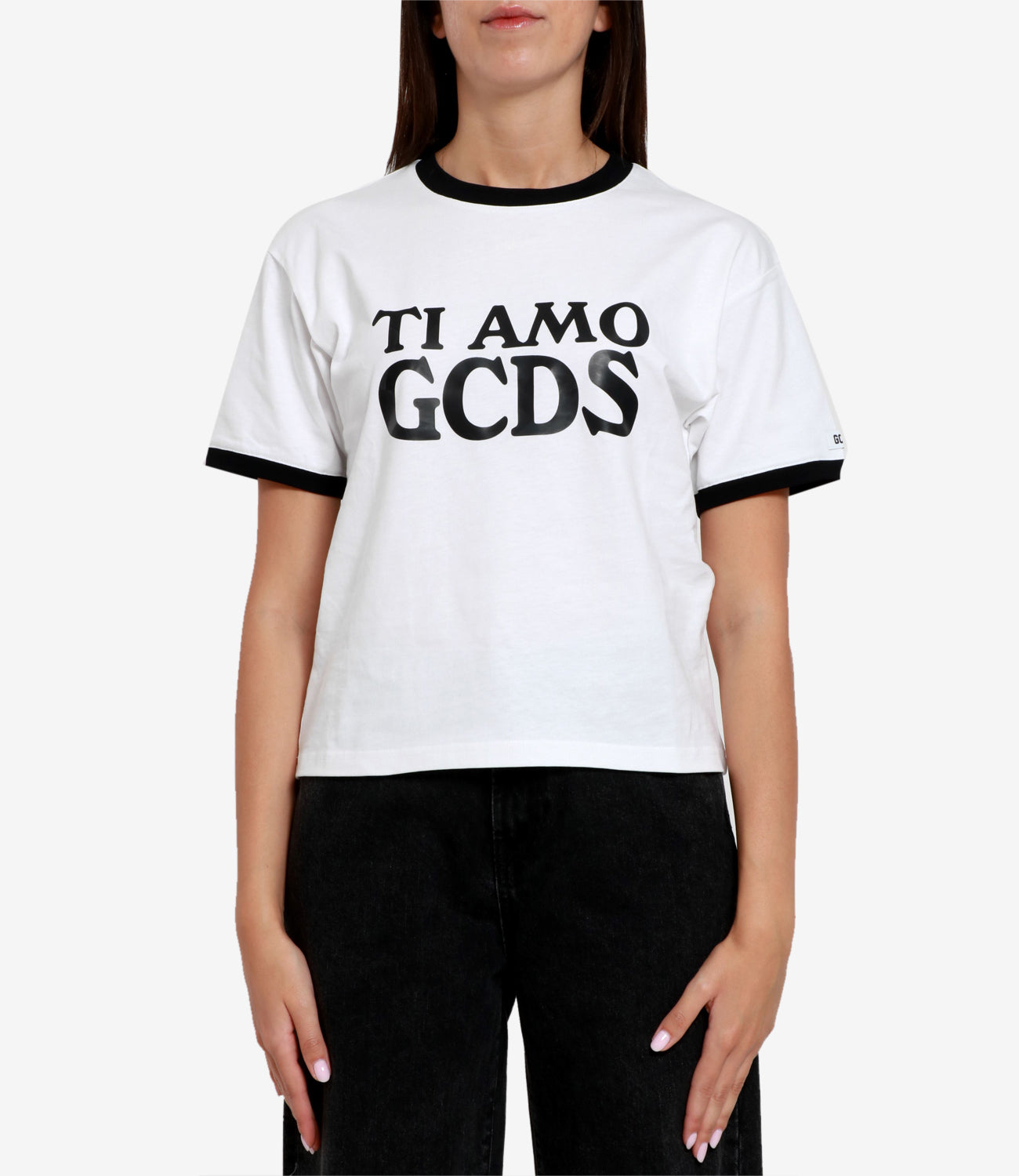 GCDS | T-Shirt Ti Amo GCDS Bianco Ottico