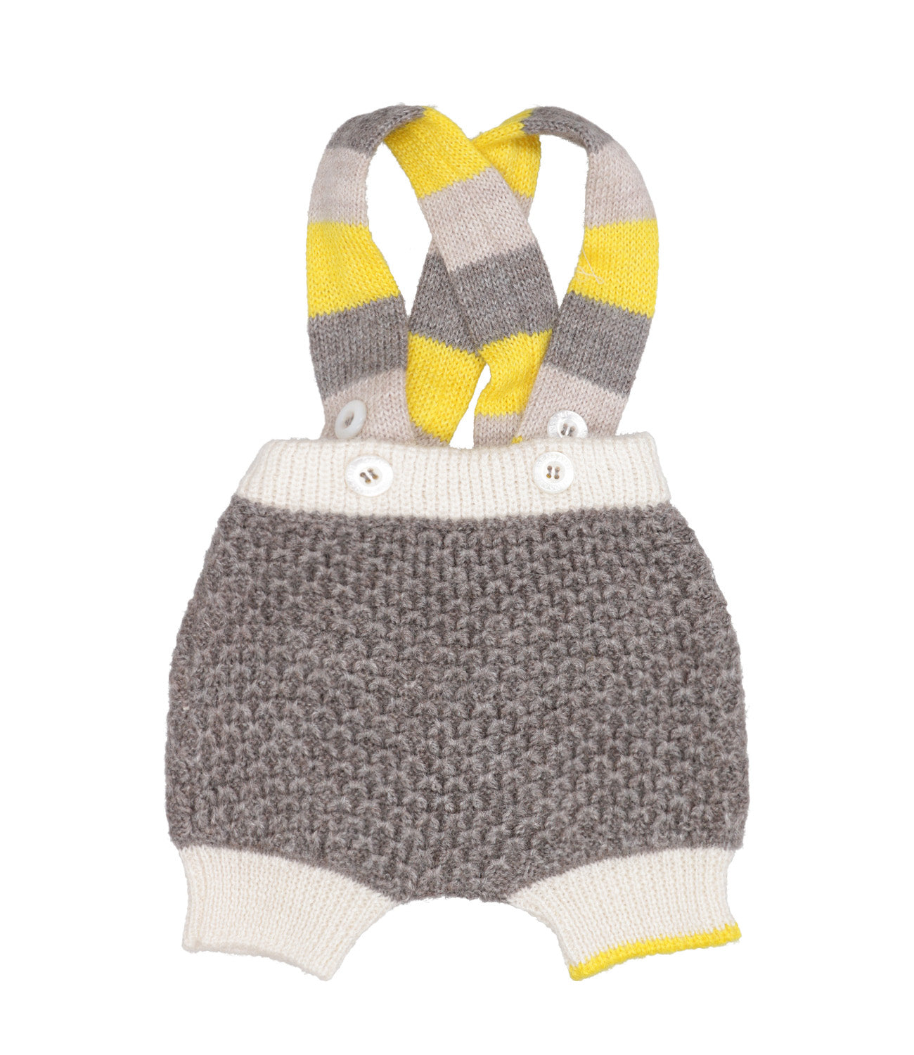 Gensami | Salopette Honeycomb Knit Grigio e Giallo