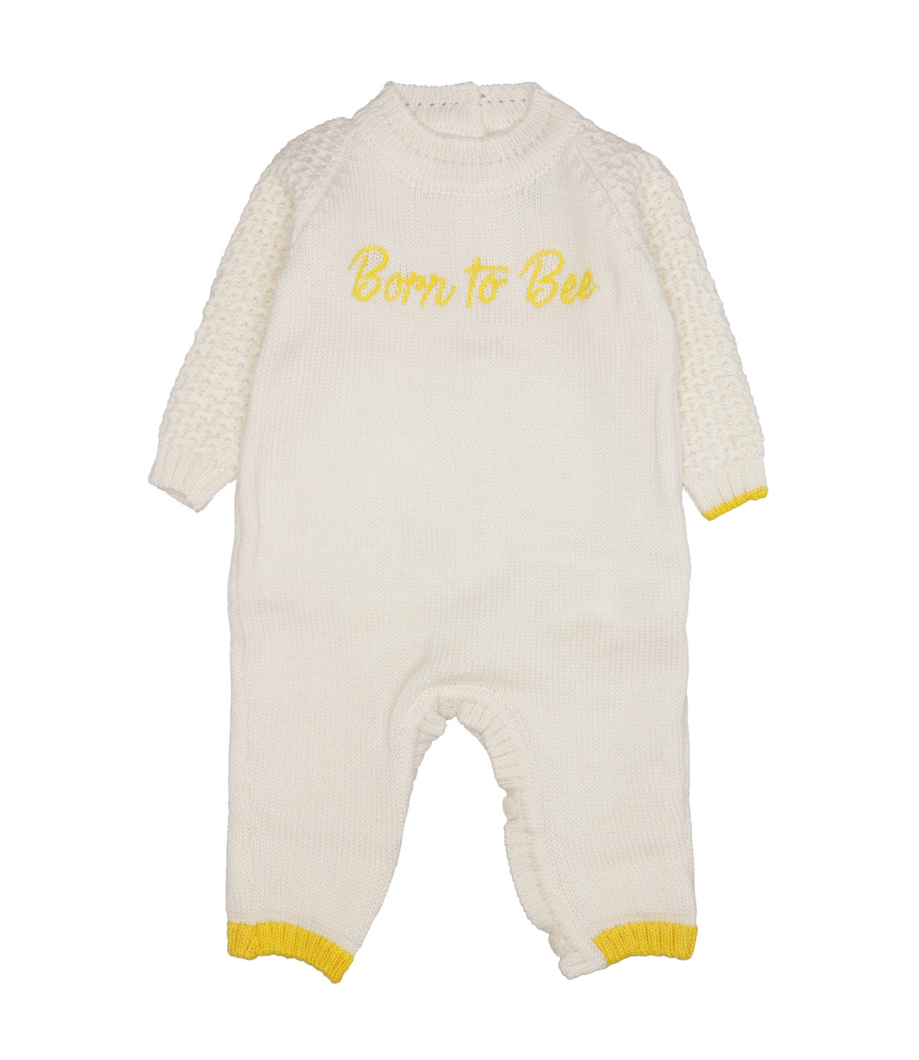 Gensami | Honeycomb Knit Sleepsuit White Milk