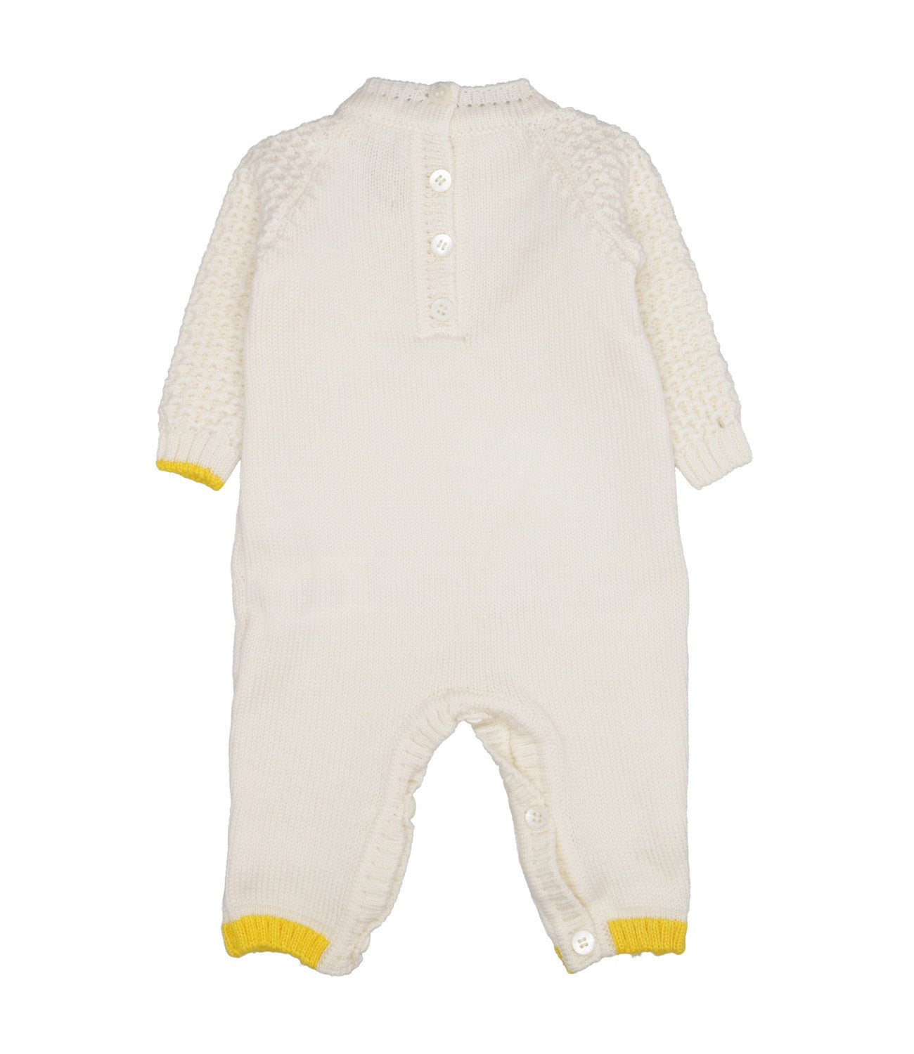 Gensami | Honeycomb Knit Sleepsuit White Milk