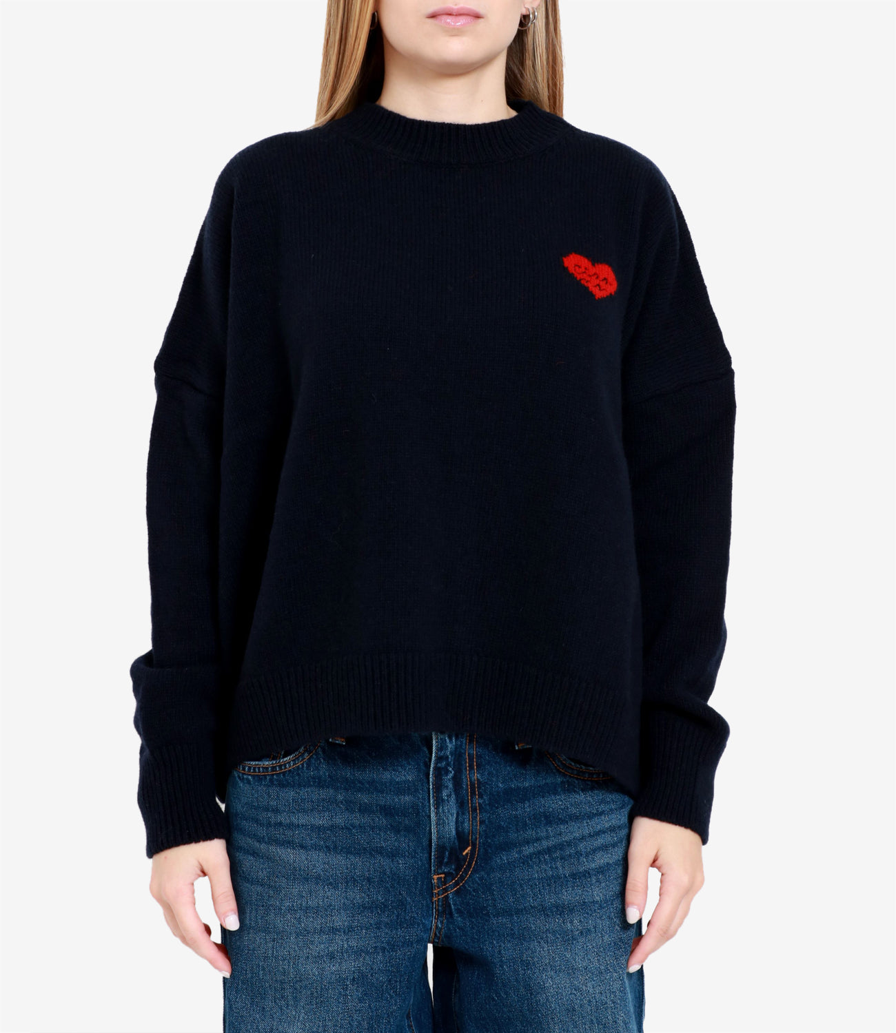 Giada Benincasa | Sweater Heart beat Navy blue