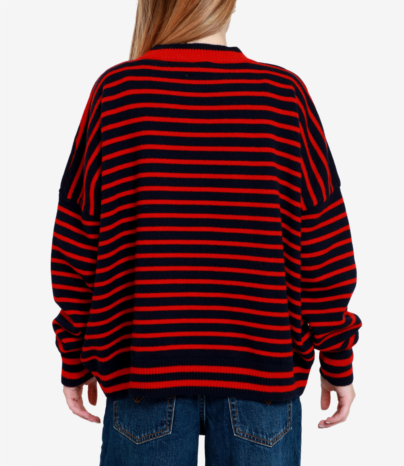 Giada Benincasa | Maglia Ciao amore stripes Blu navy e Rosso