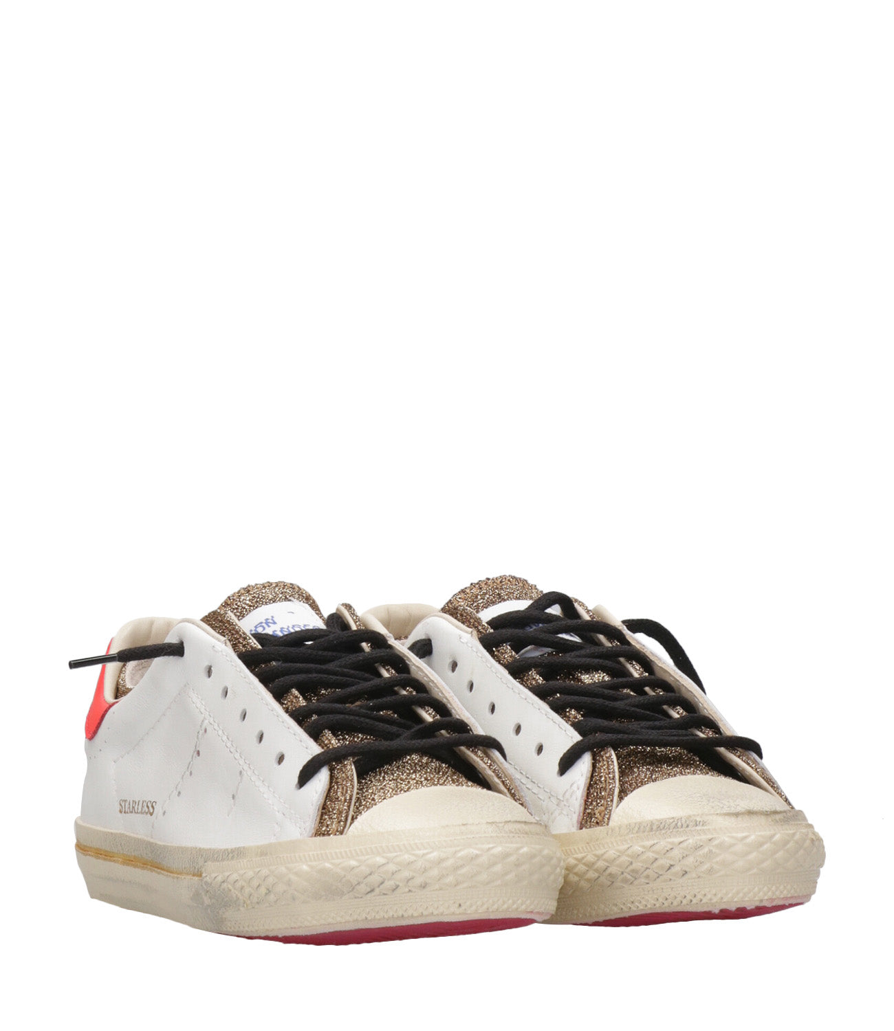 Hidnander | Sneakers Starless Low Bianco e Oro