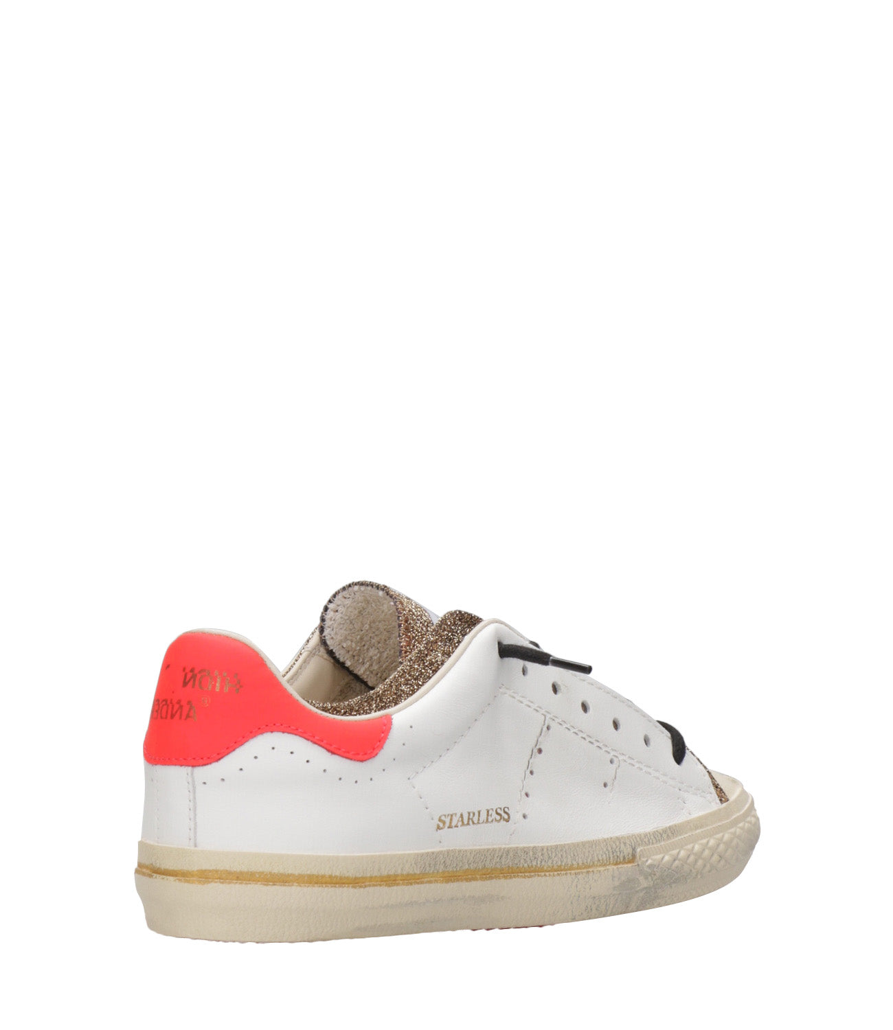 Hidnander | Sneakers Starless Low Bianco e Oro