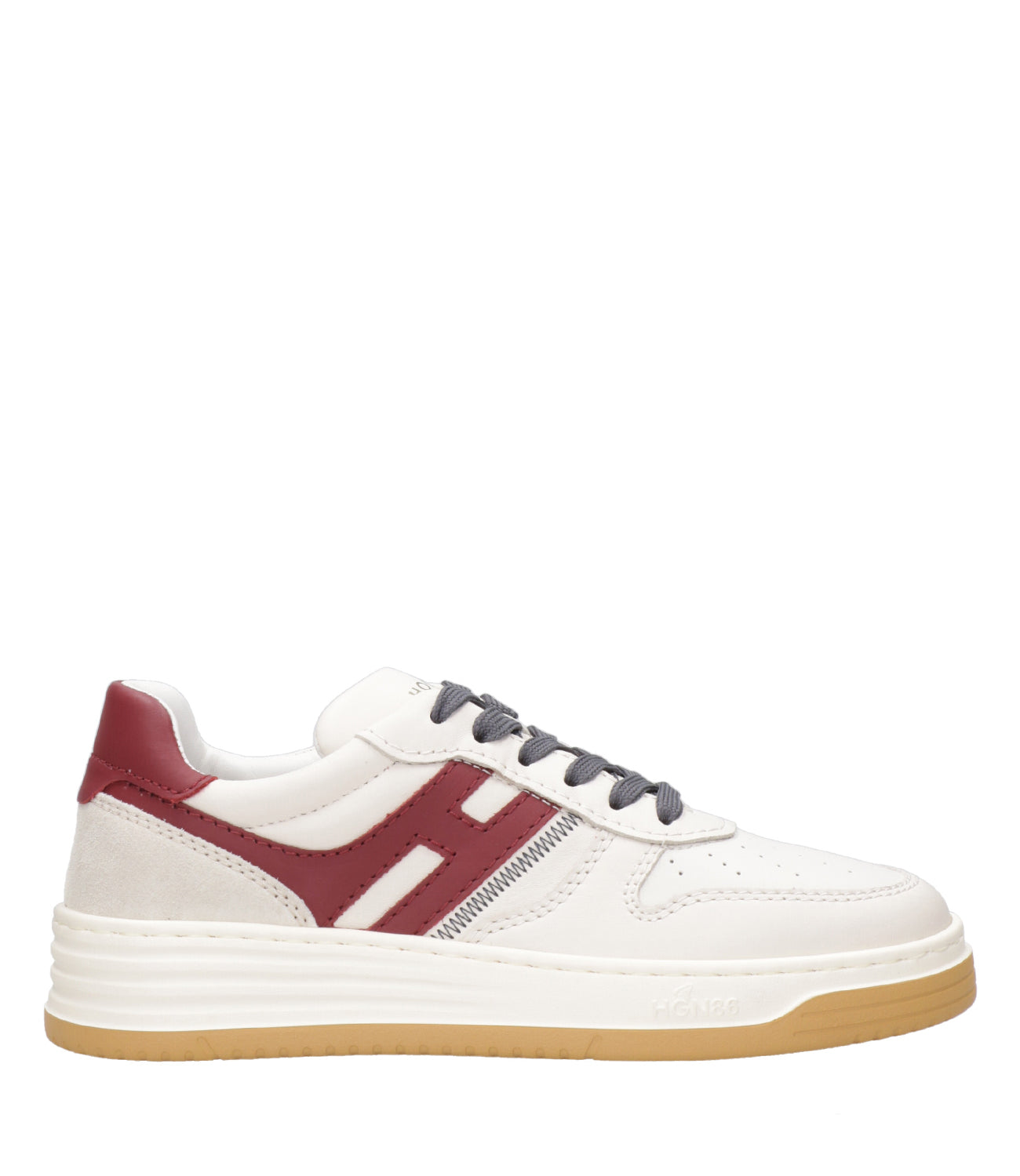 Hogan | Sneakers H630 Lace-up Milk and Red