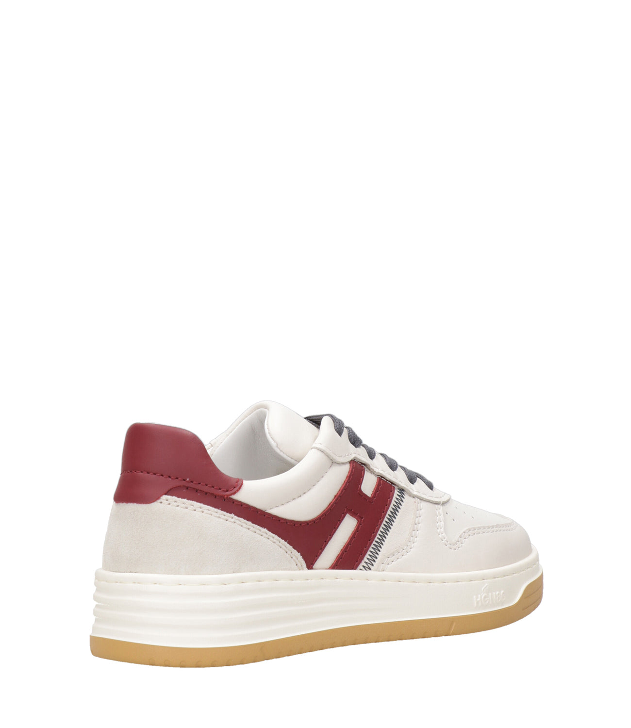 Hogan | Sneakers H630 Lace-up Milk and Red