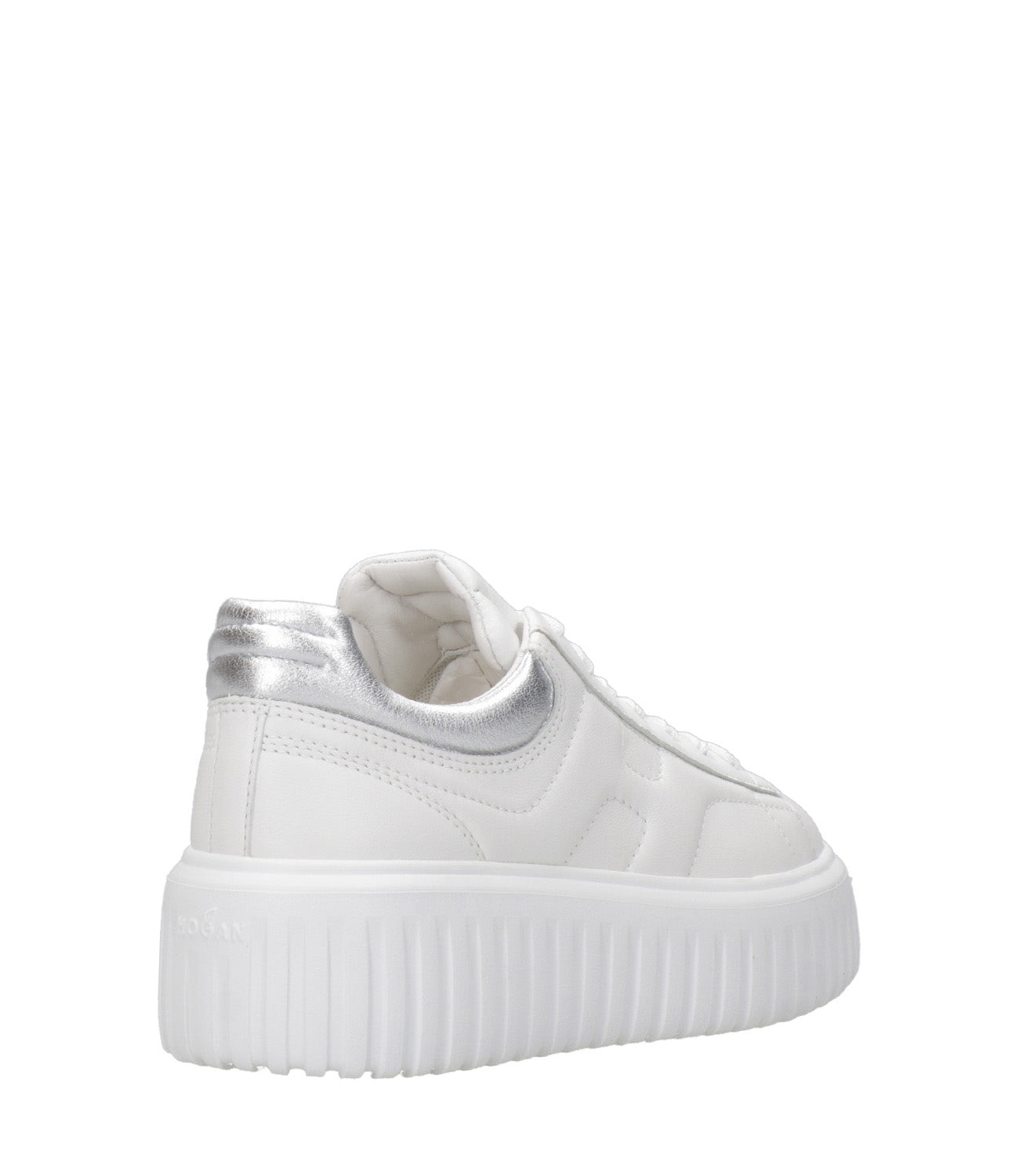 Hogan | Sneakers H-Stripes Allacciato Bianco e Argento