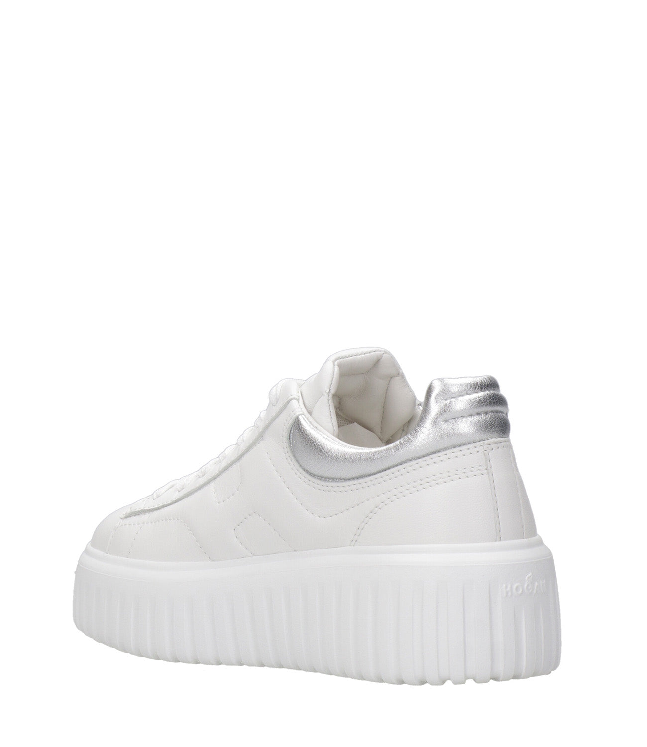 Hogan | Sneakers H-Stripes Allacciato Bianco e Argento