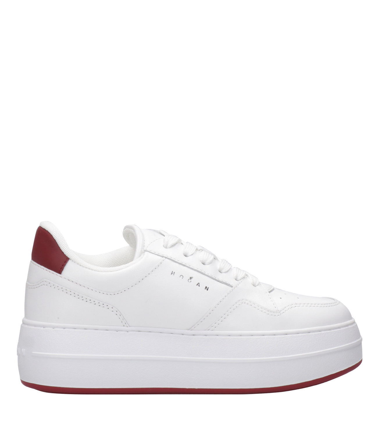 Hogan | Sneakers H670 Allacciata Bianca e Rosso