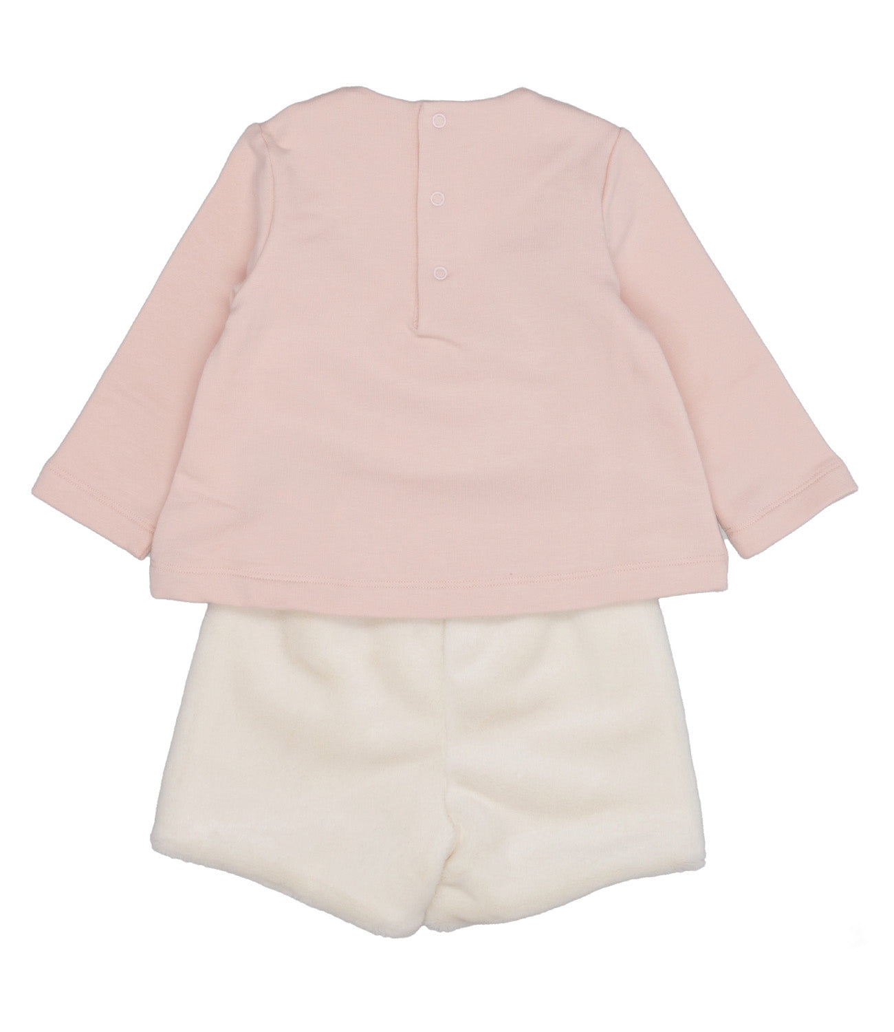 Il Gufo | Set Maglia e Shorts Rosa e Latte