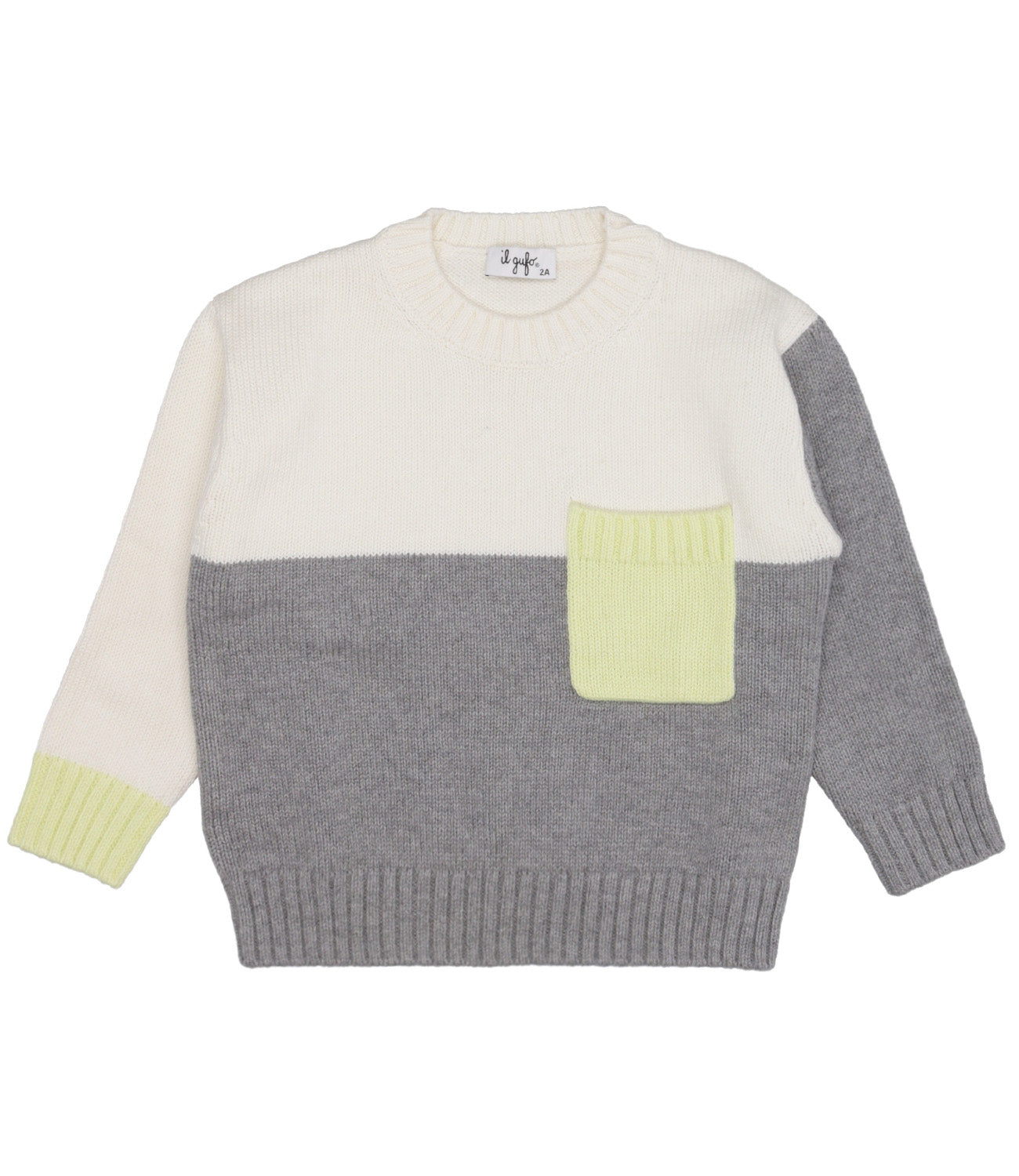 Il Gufo | Maglia Tricot Panna e Grigio