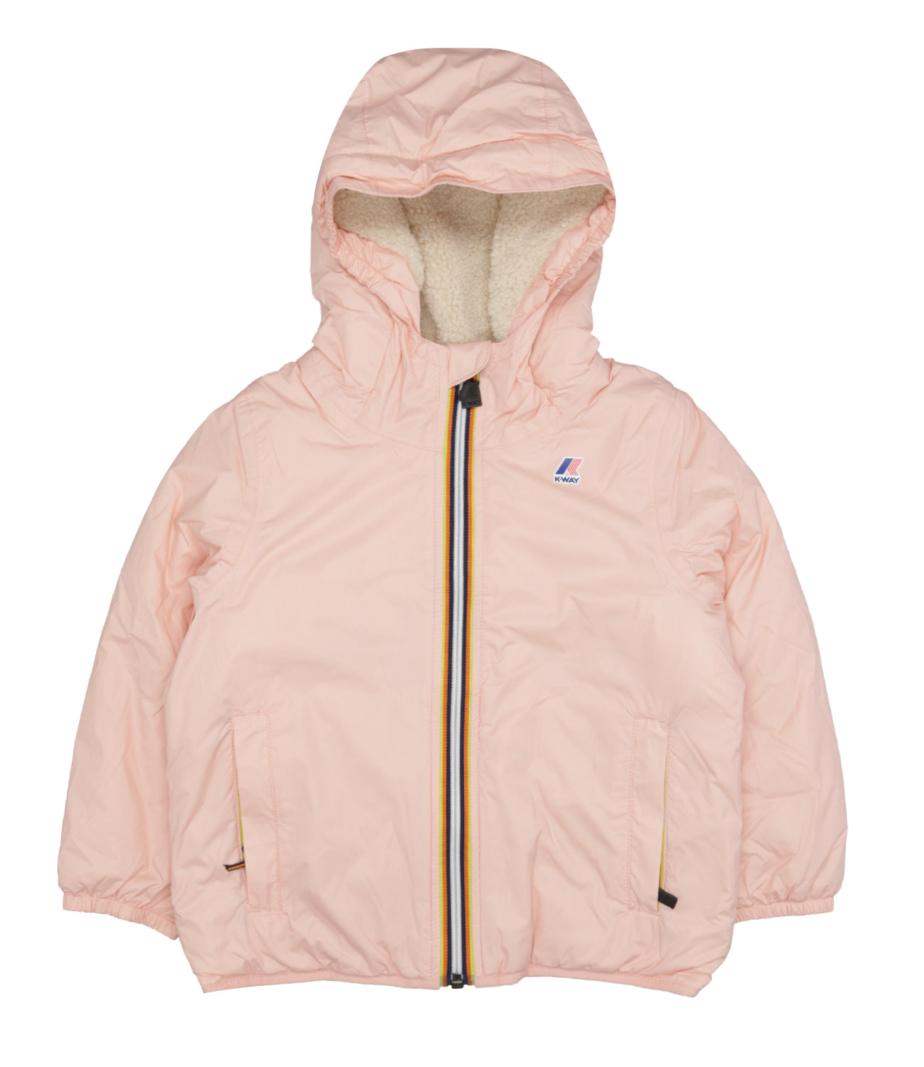 K-Way Kids | Jacket P. Le Vrai 3.0 Claude Bear Pink and Ecru