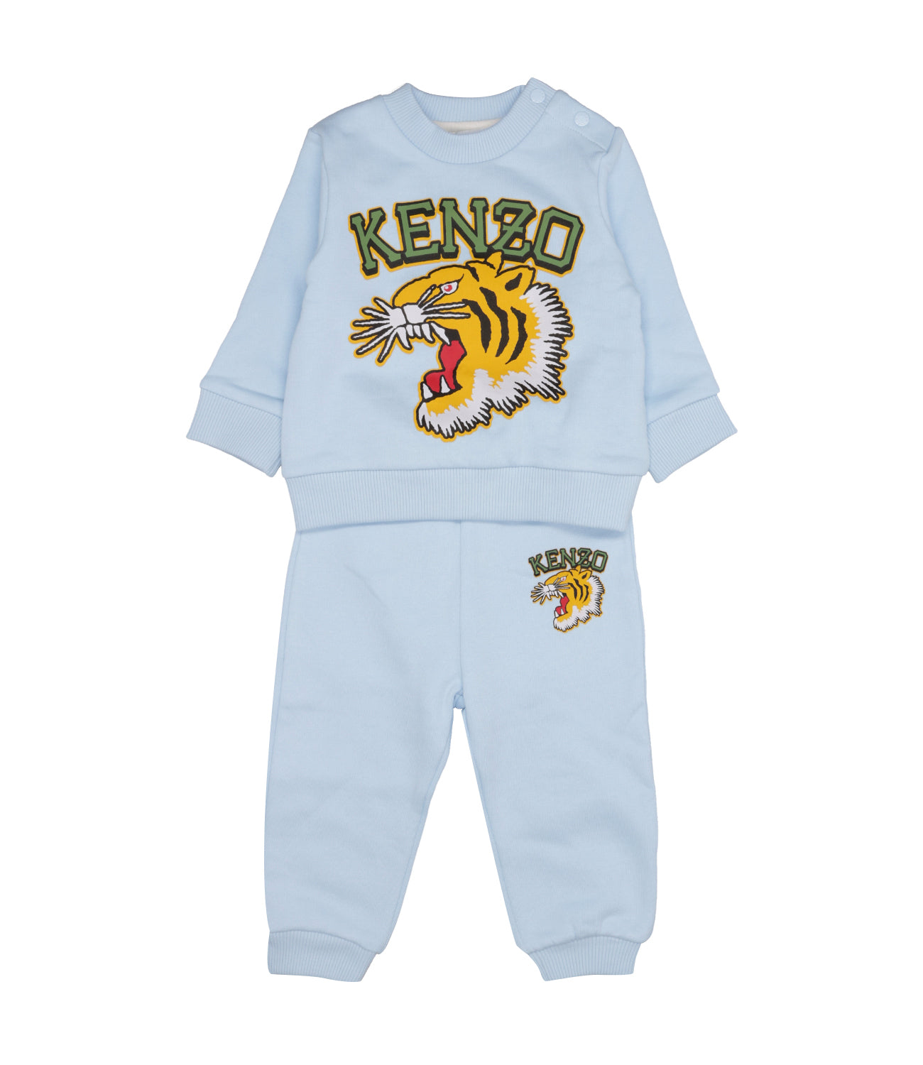 Kenzo Kids | Set Felpa e Pantalone Celeste