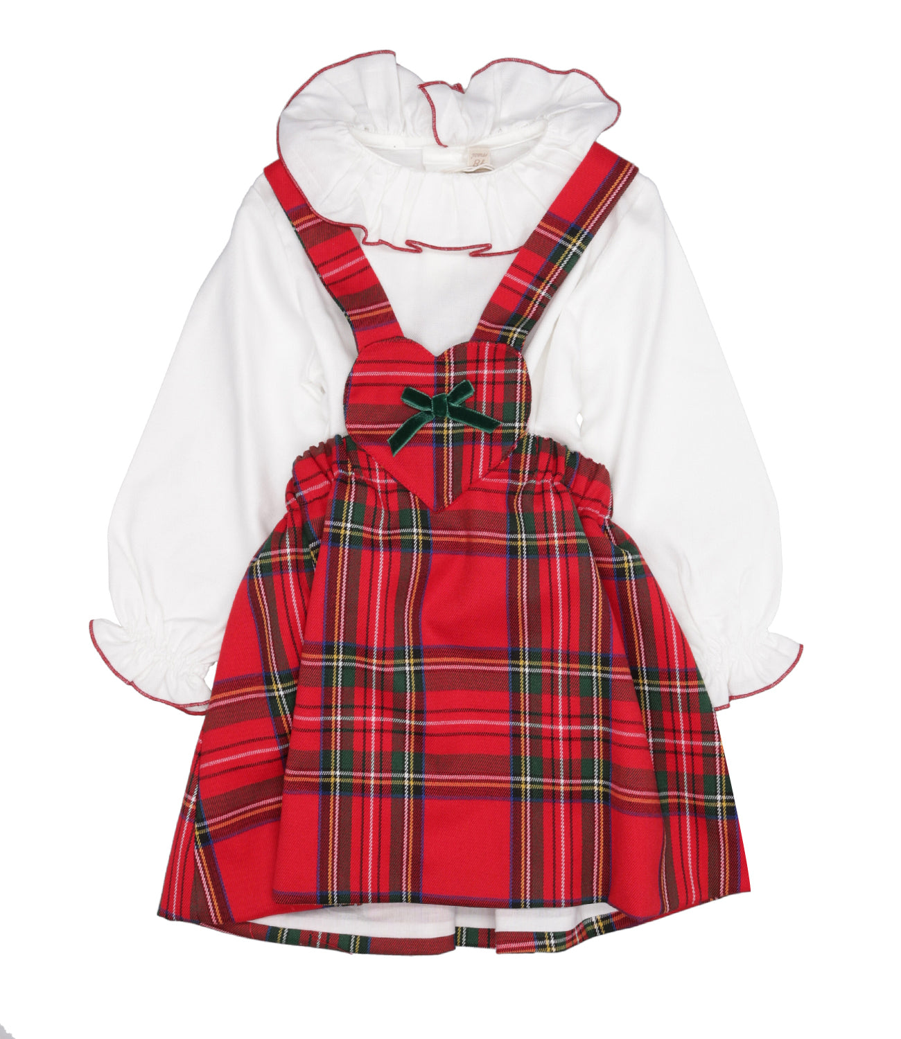 La Stupenderia | Red and White Sweater and Skirt Set