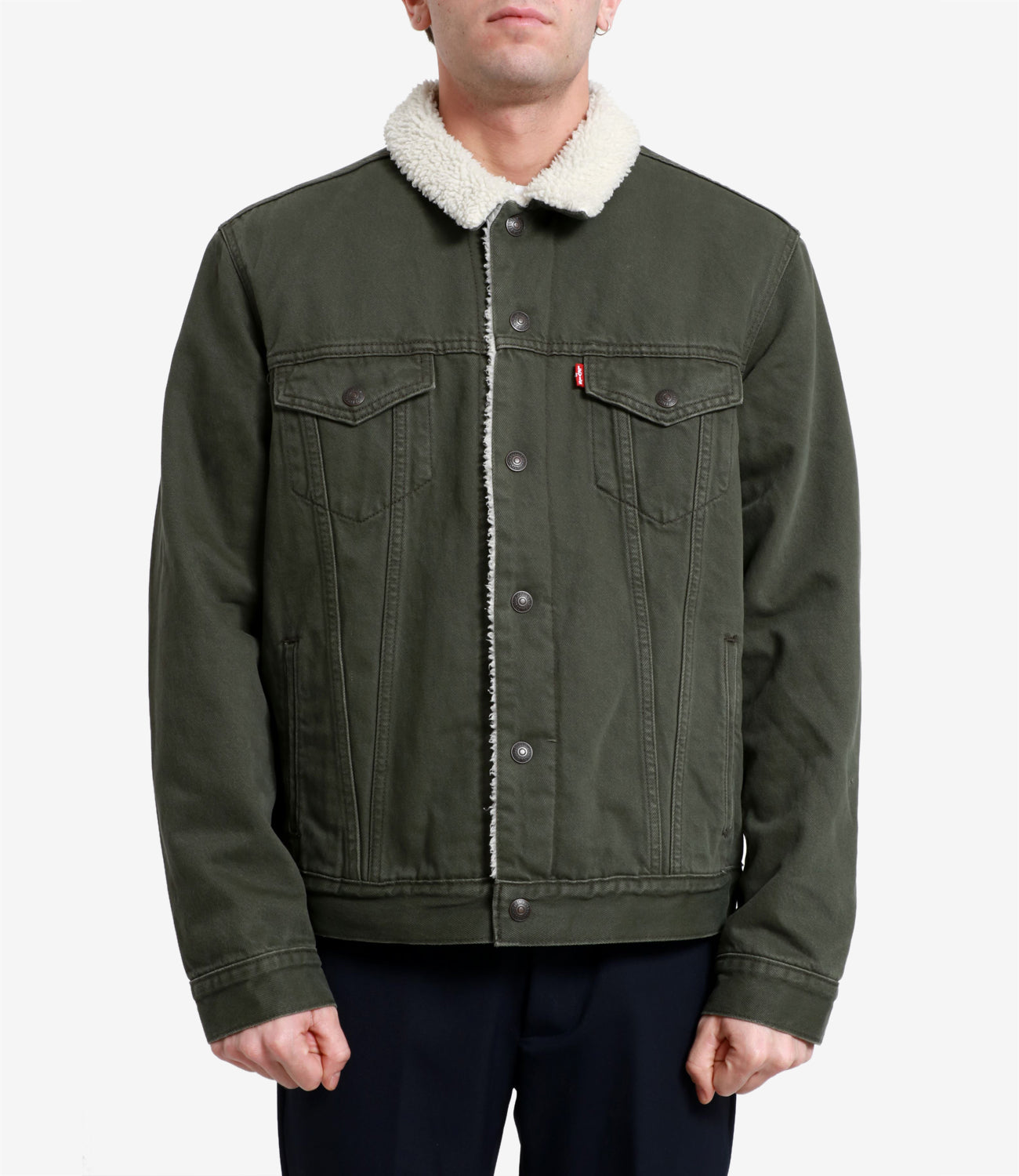 Levis | Jacket Type 3 Sherpa Denim Military Green