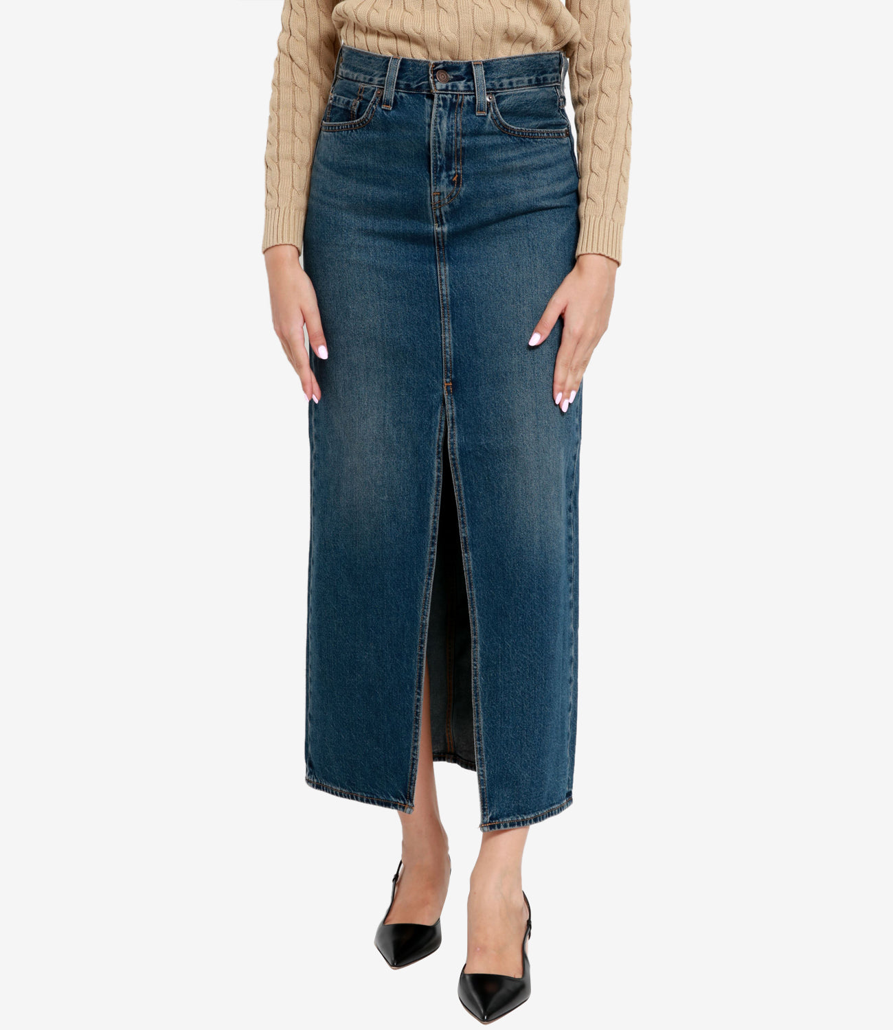 Levis | Gonna Ankle Column Skirt Denim