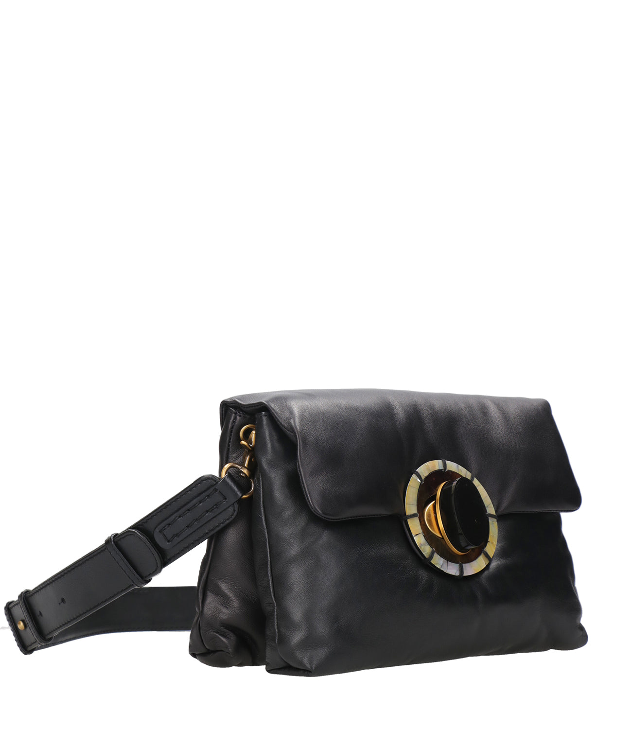 Maliparmi | Black Puffy Medium Bag