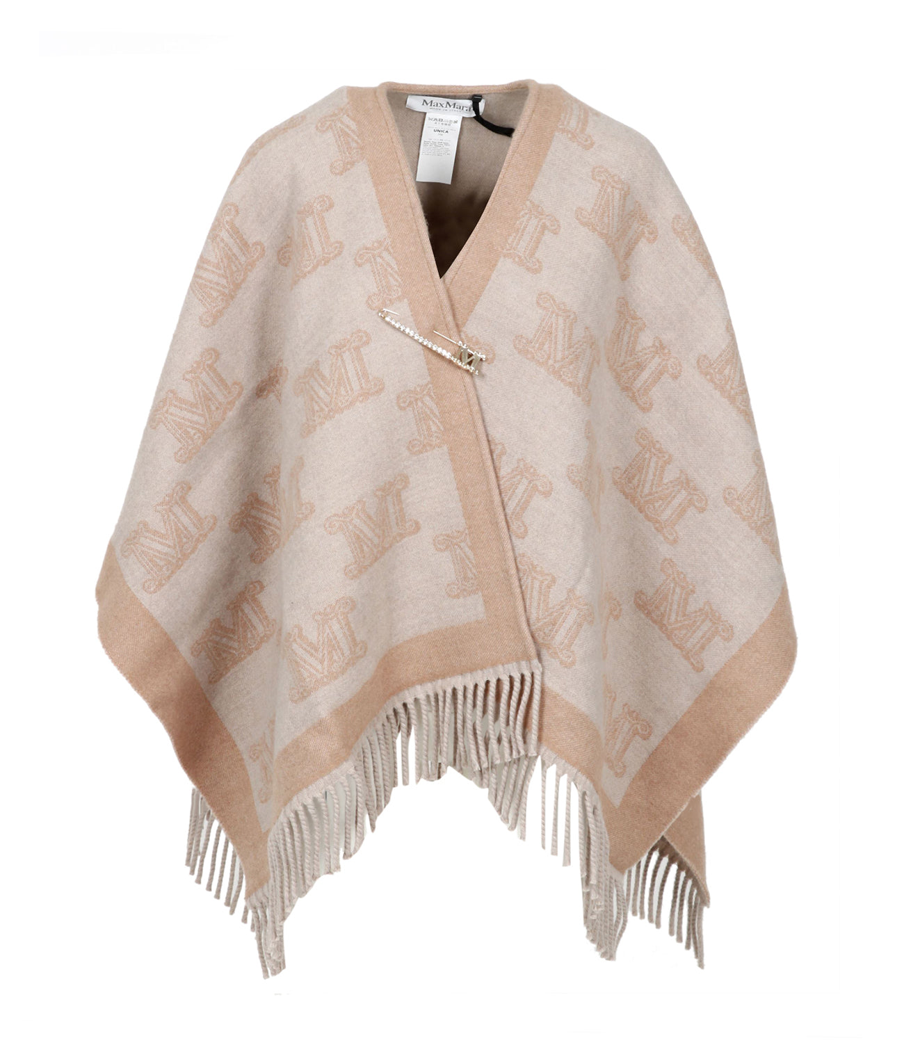 Max Mara | Poncho Frine Camel and Beige