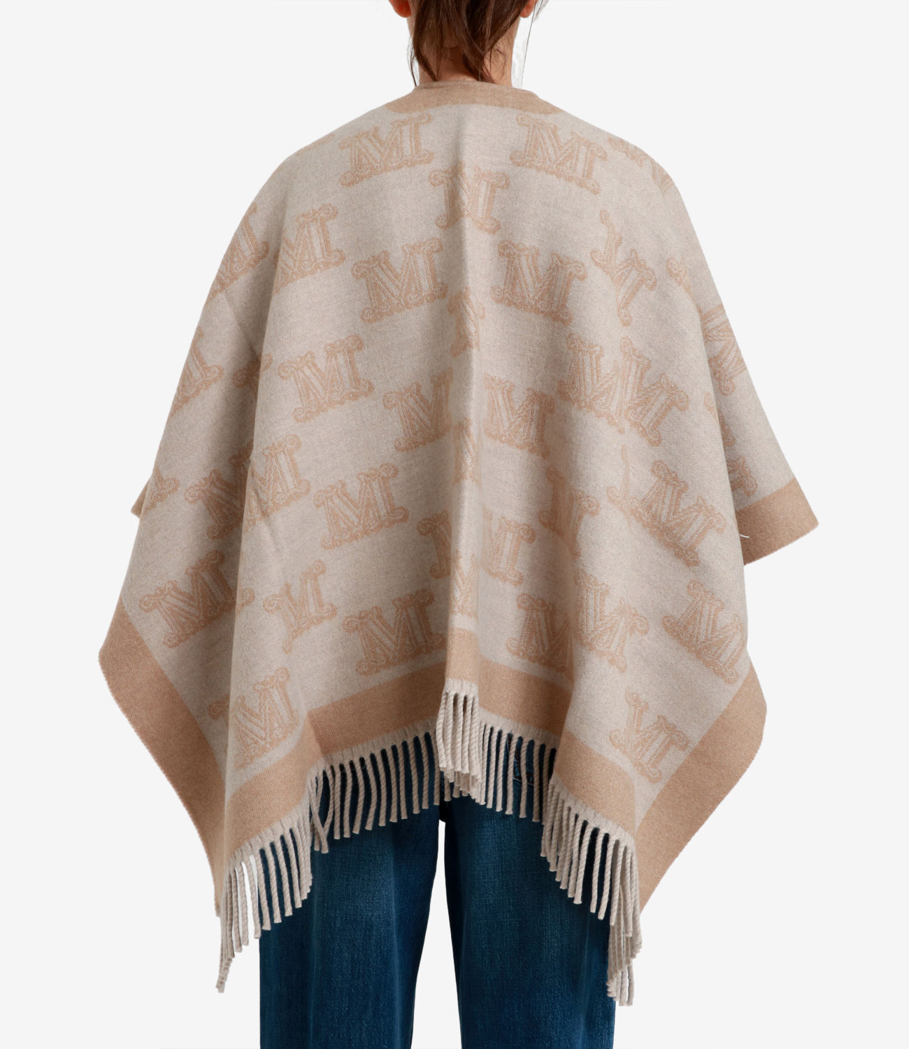 Max Mara | Poncho Frine Camel and Beige