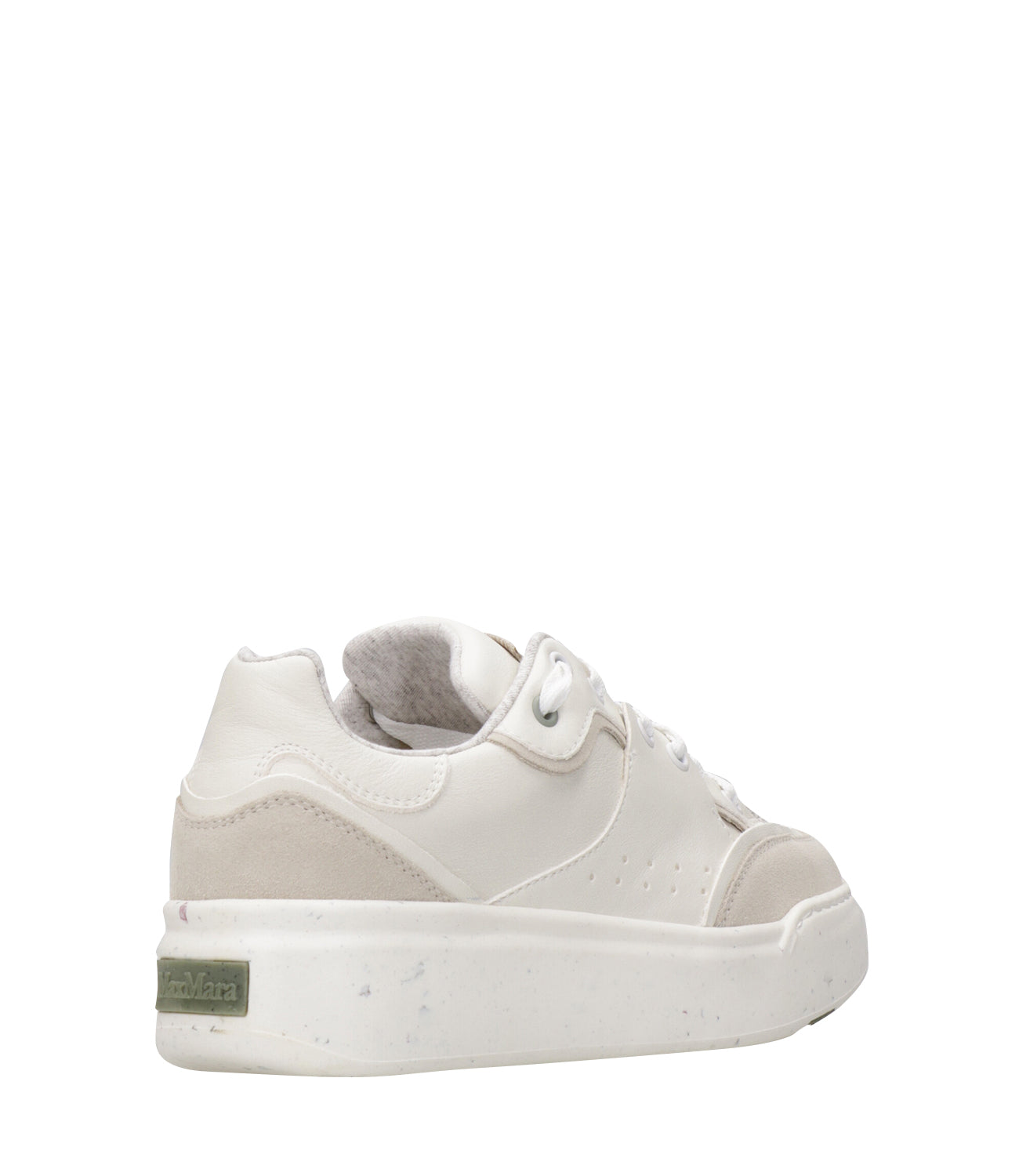 Max Mara | Activegre White and Beige Sneakers