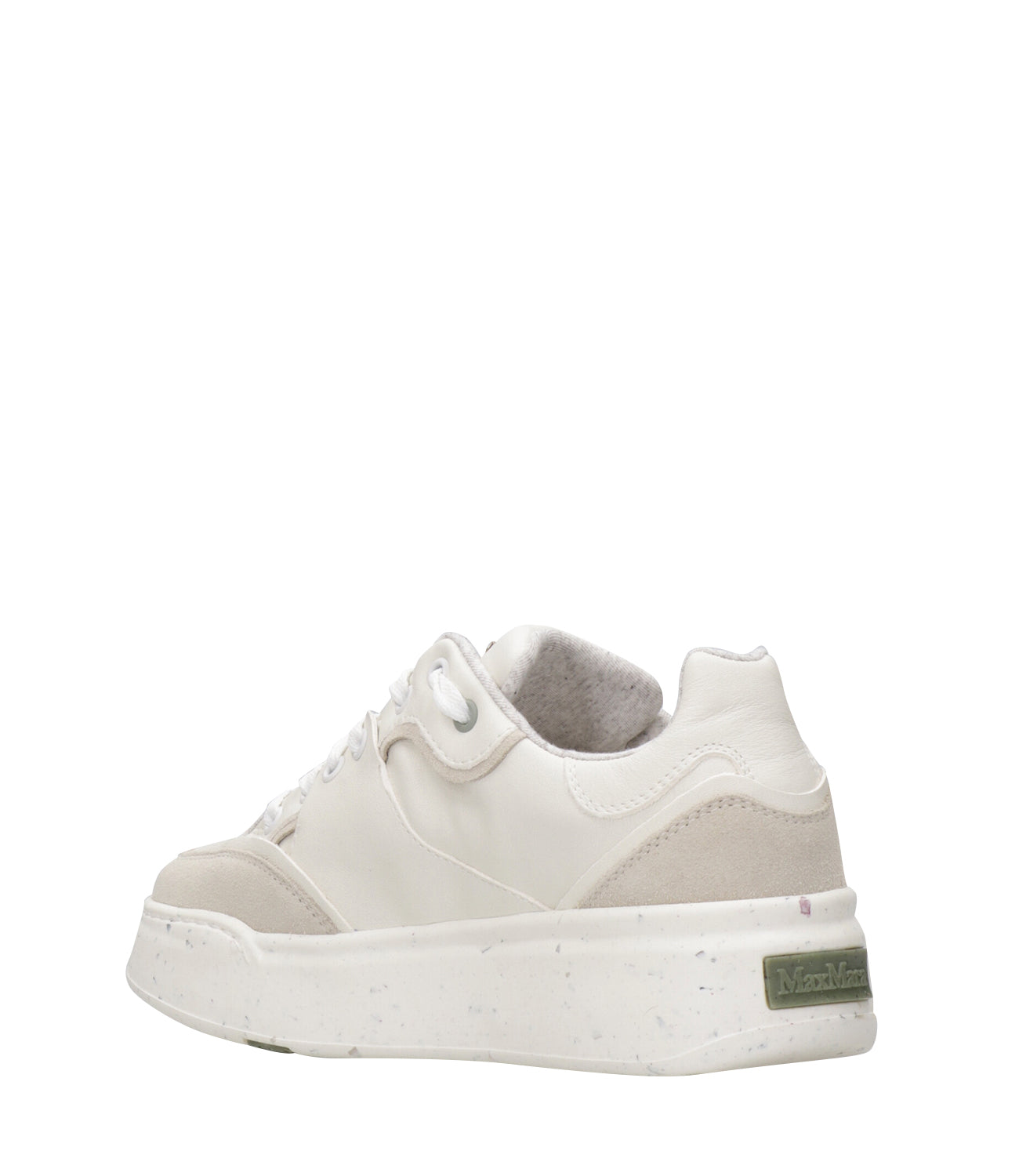 Max Mara | Activegre White and Beige Sneakers