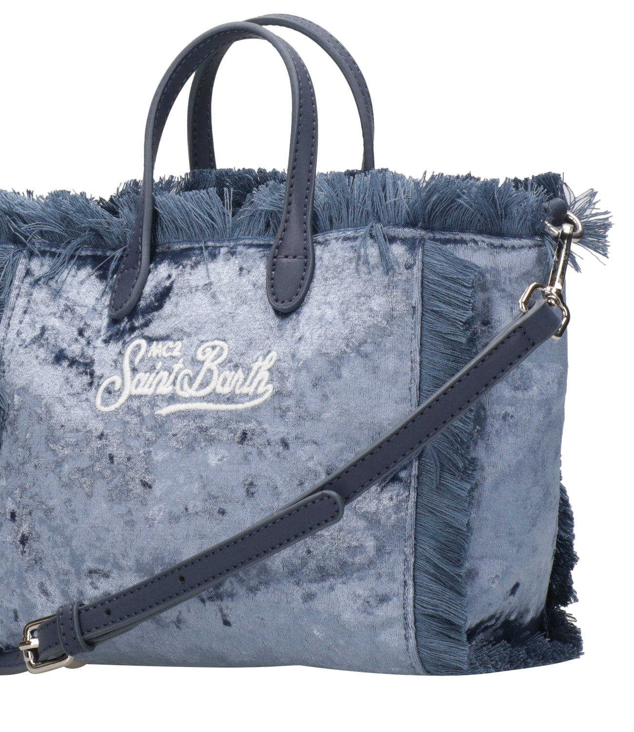 MC2 Saint Barth | Vanity Bag Mini Light Blue and White