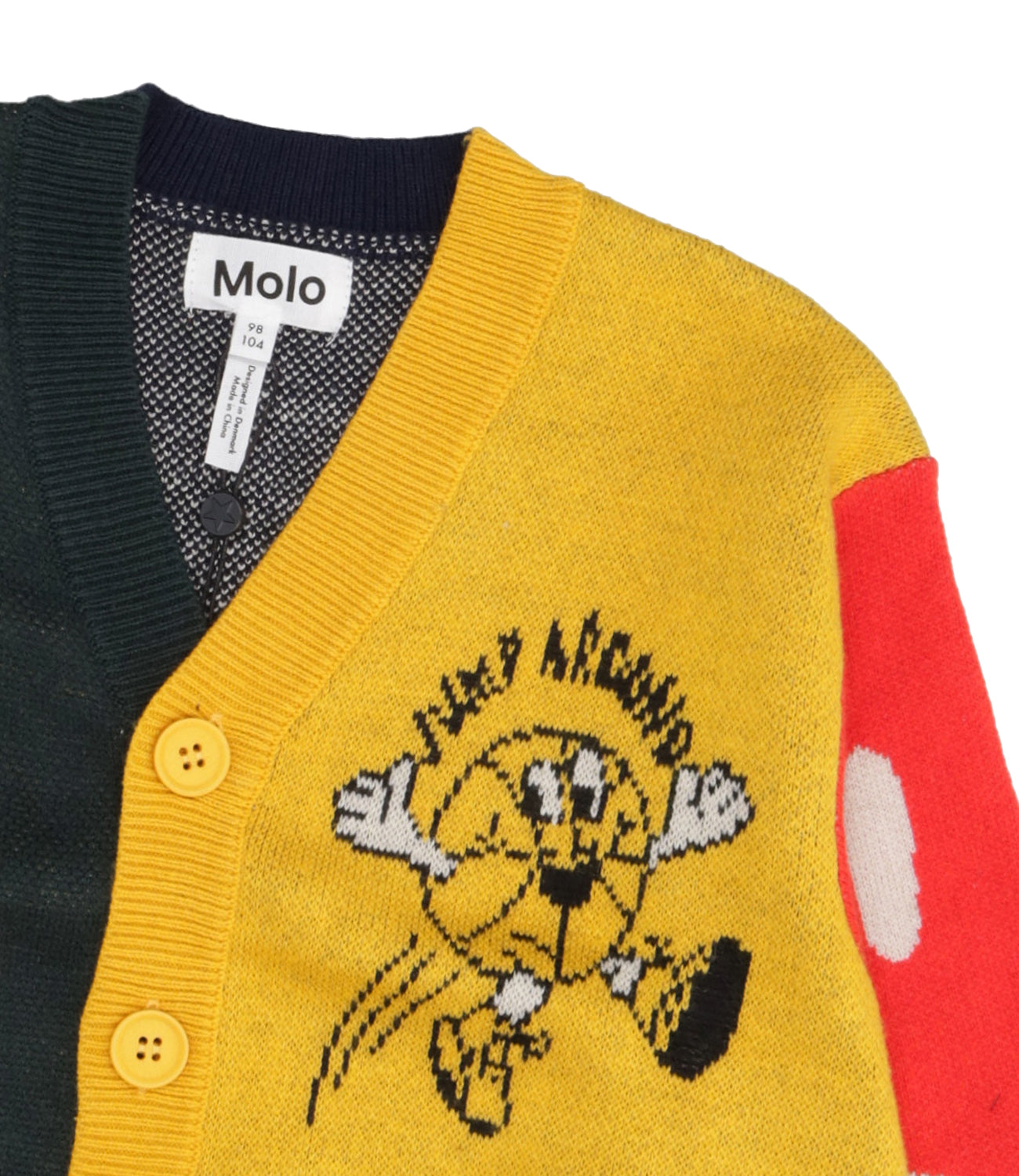 Molo | Burt Black and Yellow Cardigan