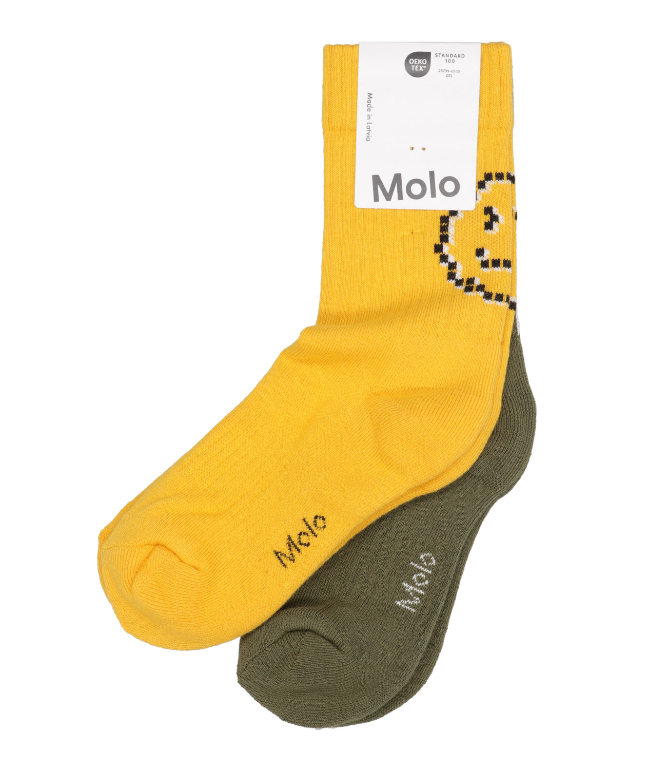 Molo | Calzini Norman Verde Militare e Giallo