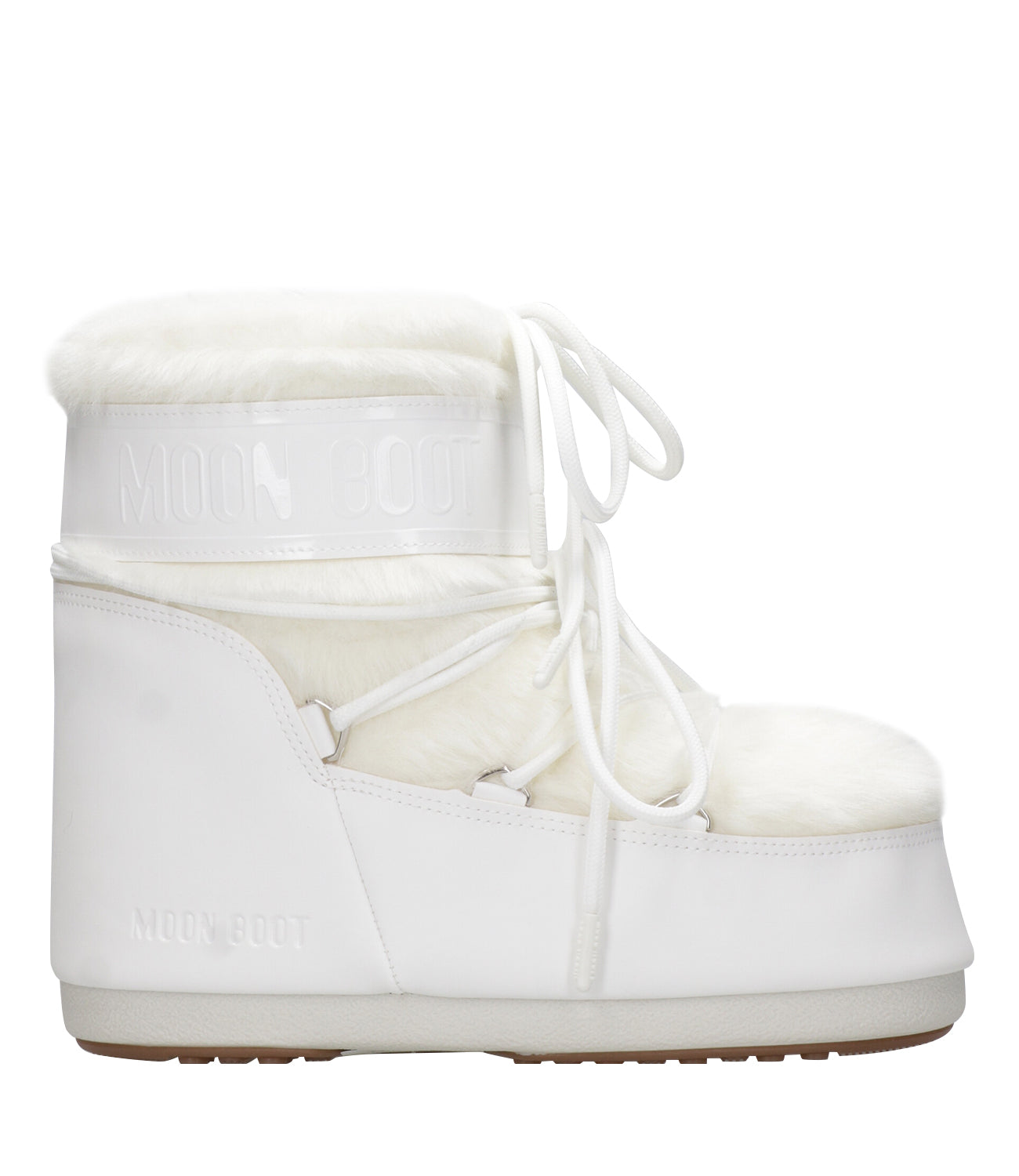 Moon Boot | Tronchetto MB Icon Low Faux Fur Bianco Ottico